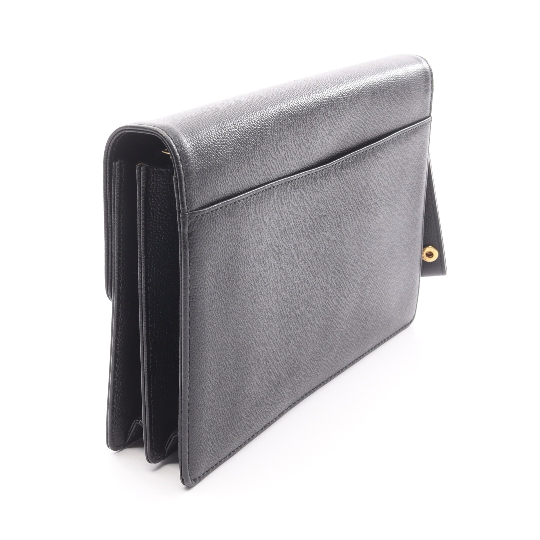 クラッチバッグ セカンドバッグ レザー ブラック イヴサンローラン – RECLO