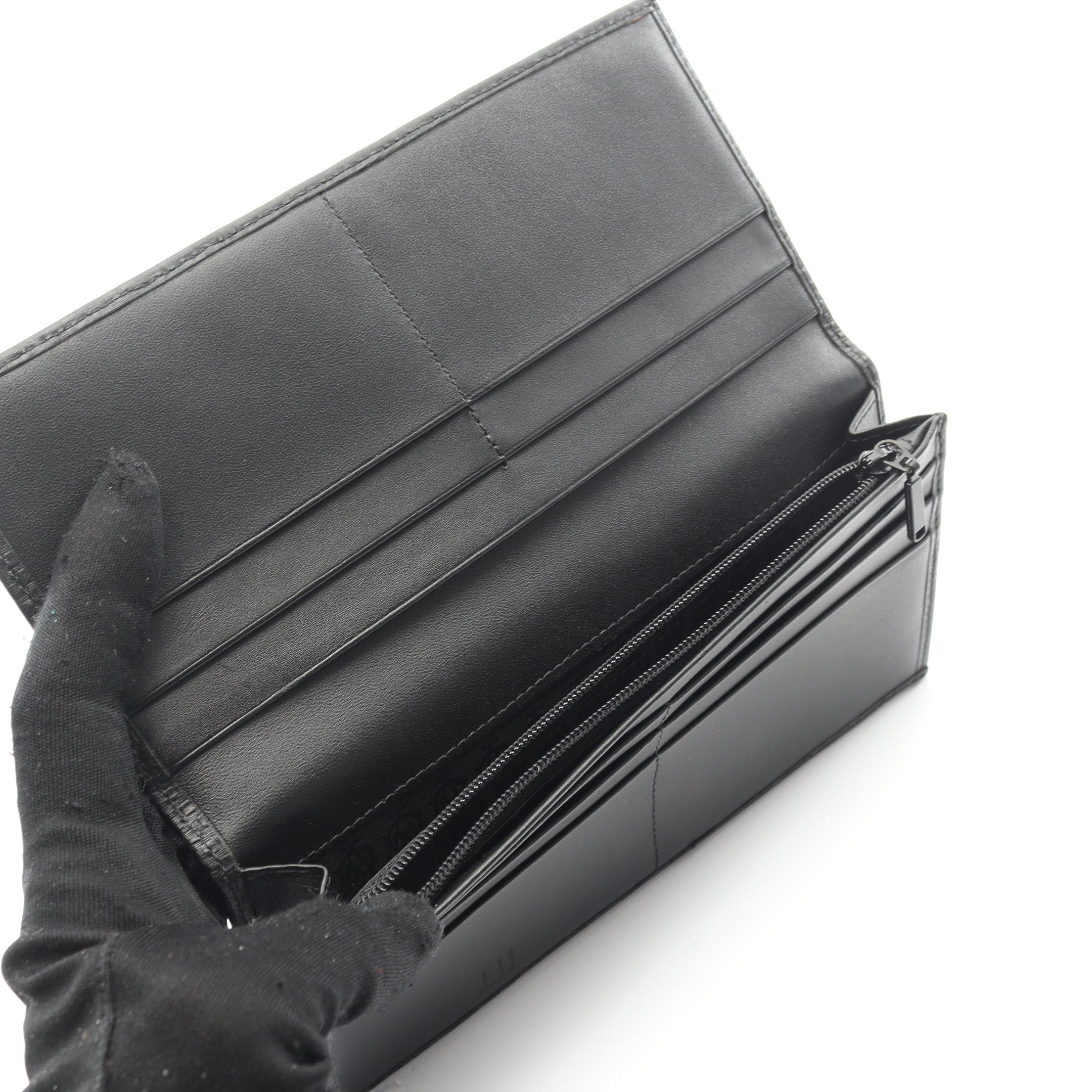 MICRO D-EIGHT マイクロ ディーエイト 二つ折り長財布 レザー ブラック