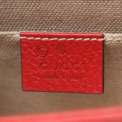 インターロッキングG チェーンショルダーバッグ レザー レッド グッチ バッグ GUCCI