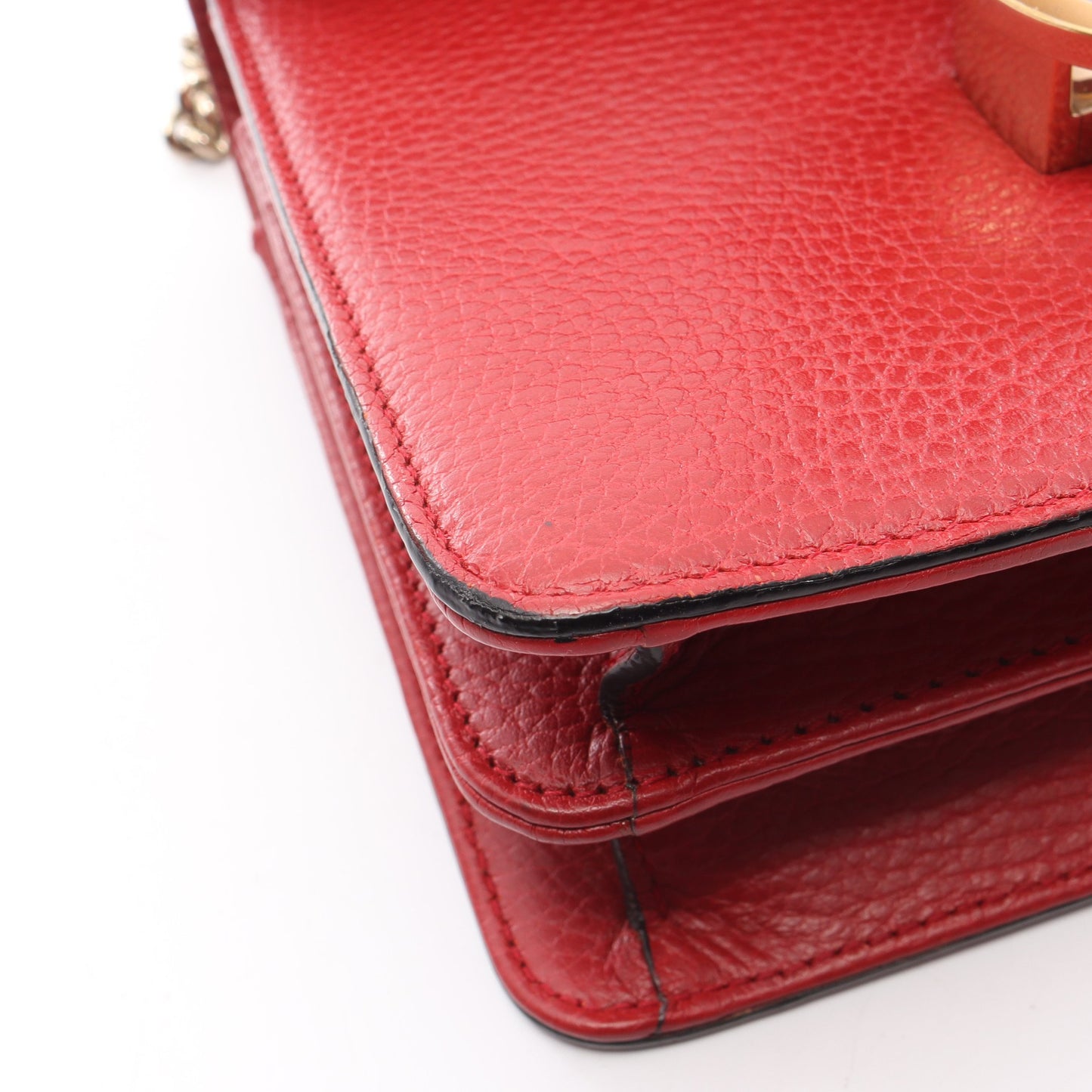 インターロッキングG チェーンショルダーバッグ レザー レッド グッチ バッグ GUCCI