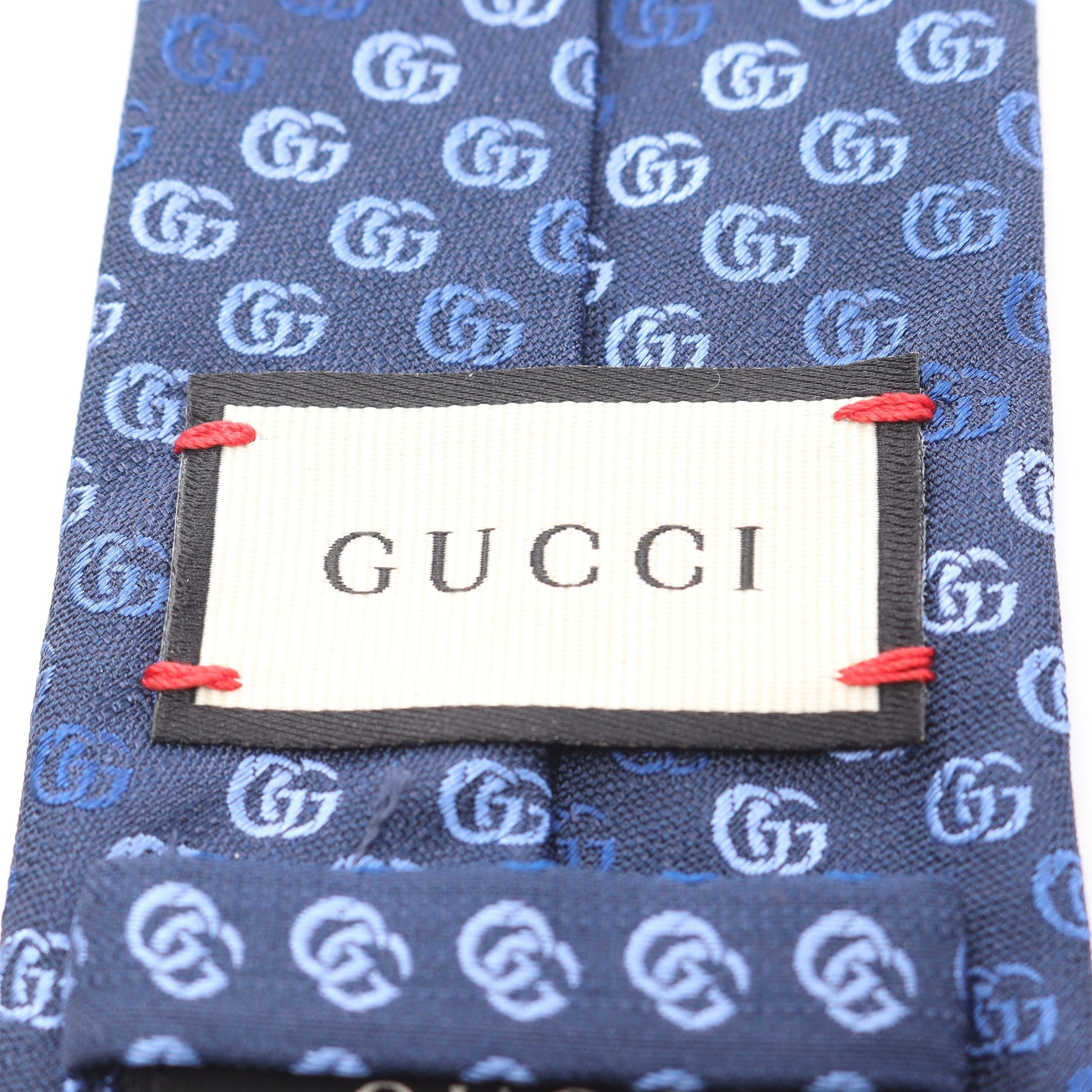 ダブルG ネクタイ 総柄 シルク ネイビー グッチ 財布・小物 GUCCI