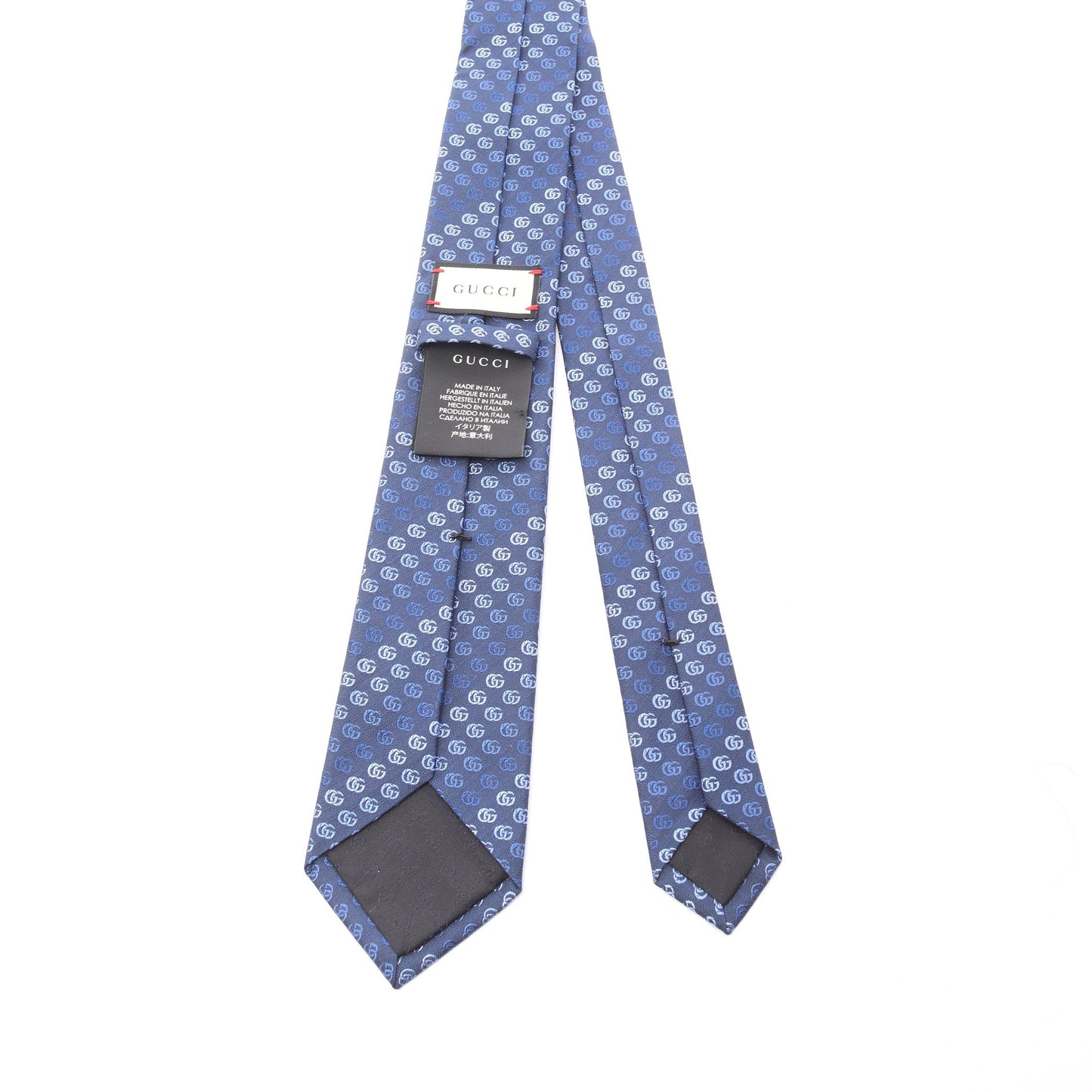ダブルG ネクタイ 総柄 シルク ネイビー グッチ 財布・小物 GUCCI