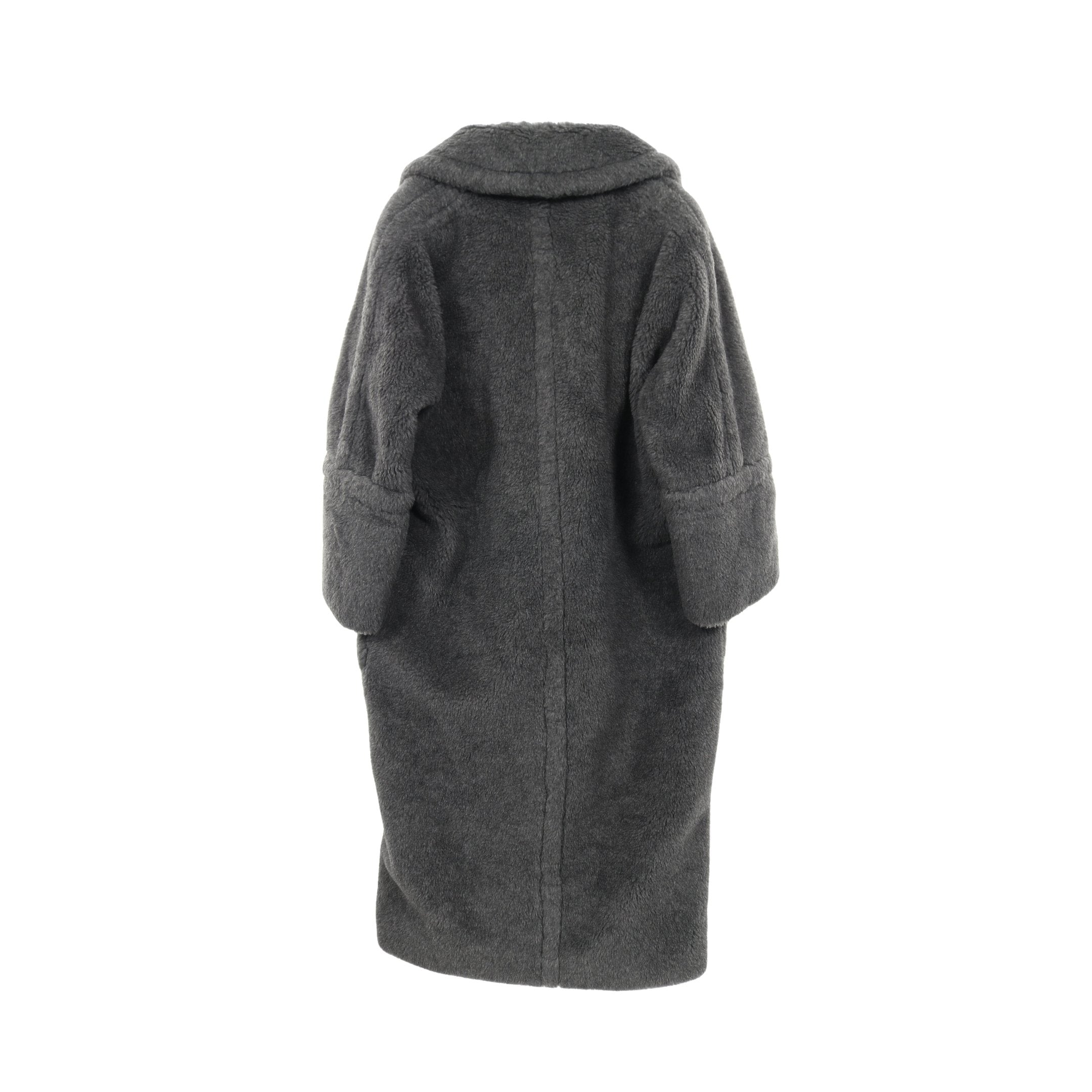 カディアック テディベア コート ウール アルパカ シルク ダークグレー