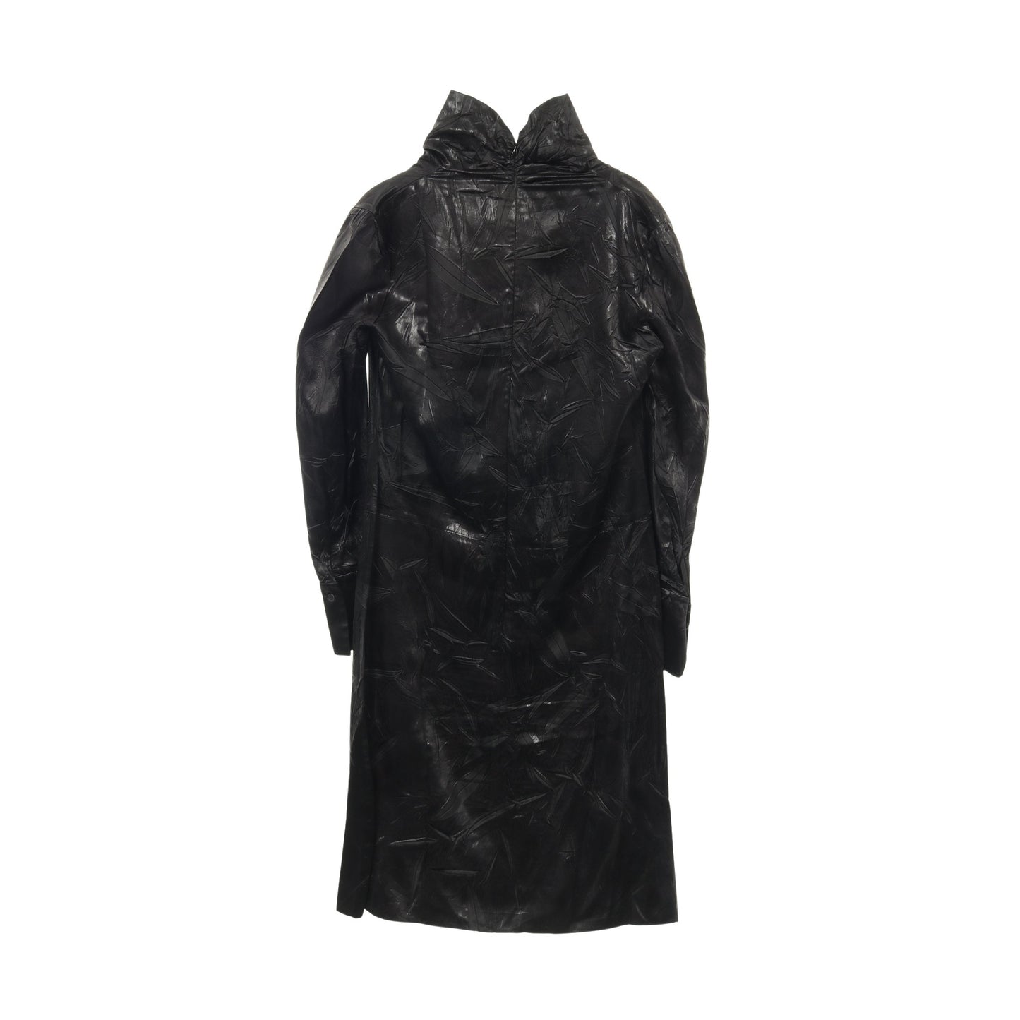 ワンピース ハイネック 長袖 レーヨン ブラック シワ加工 メゾンマルジェラ4 ワンピース Maison Margiela 4