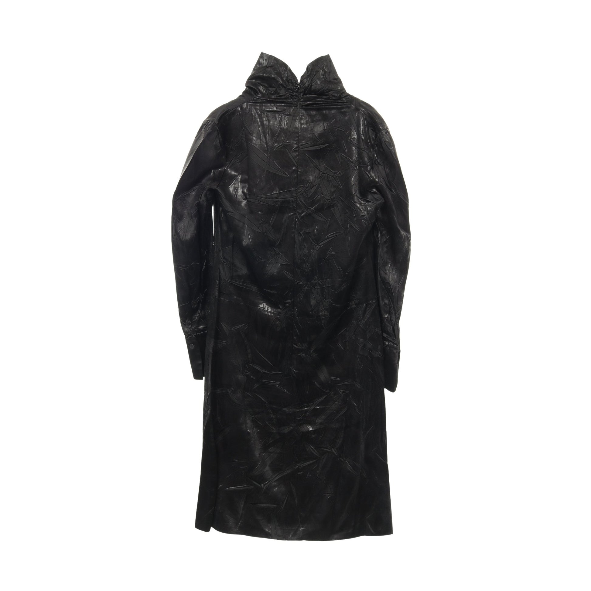 ワンピース ハイネック 長袖 レーヨン ブラック シワ加工 メゾンマルジェラ4 ワンピース Maison Margiela 4