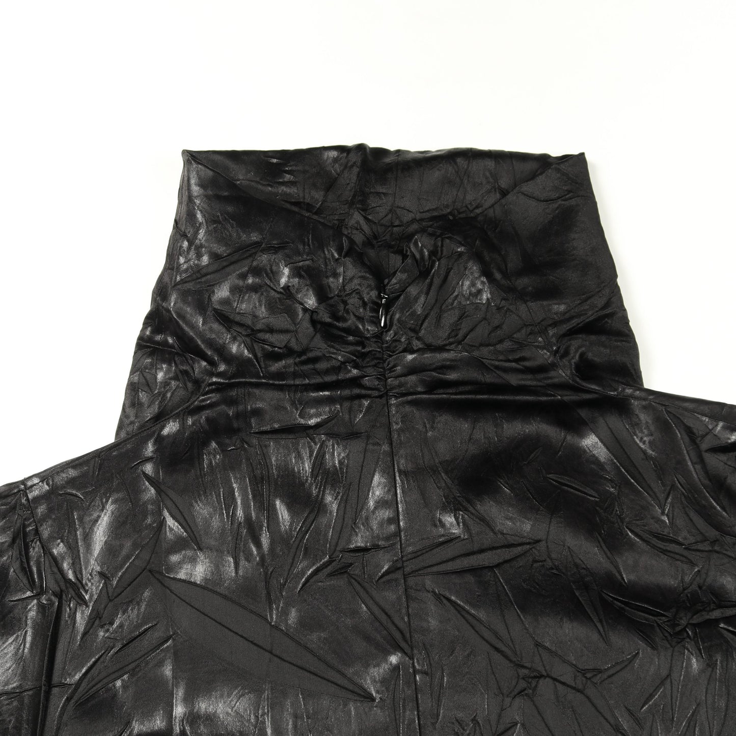 ワンピース ハイネック 長袖 レーヨン ブラック シワ加工 メゾンマルジェラ4 ワンピース Maison Margiela 4