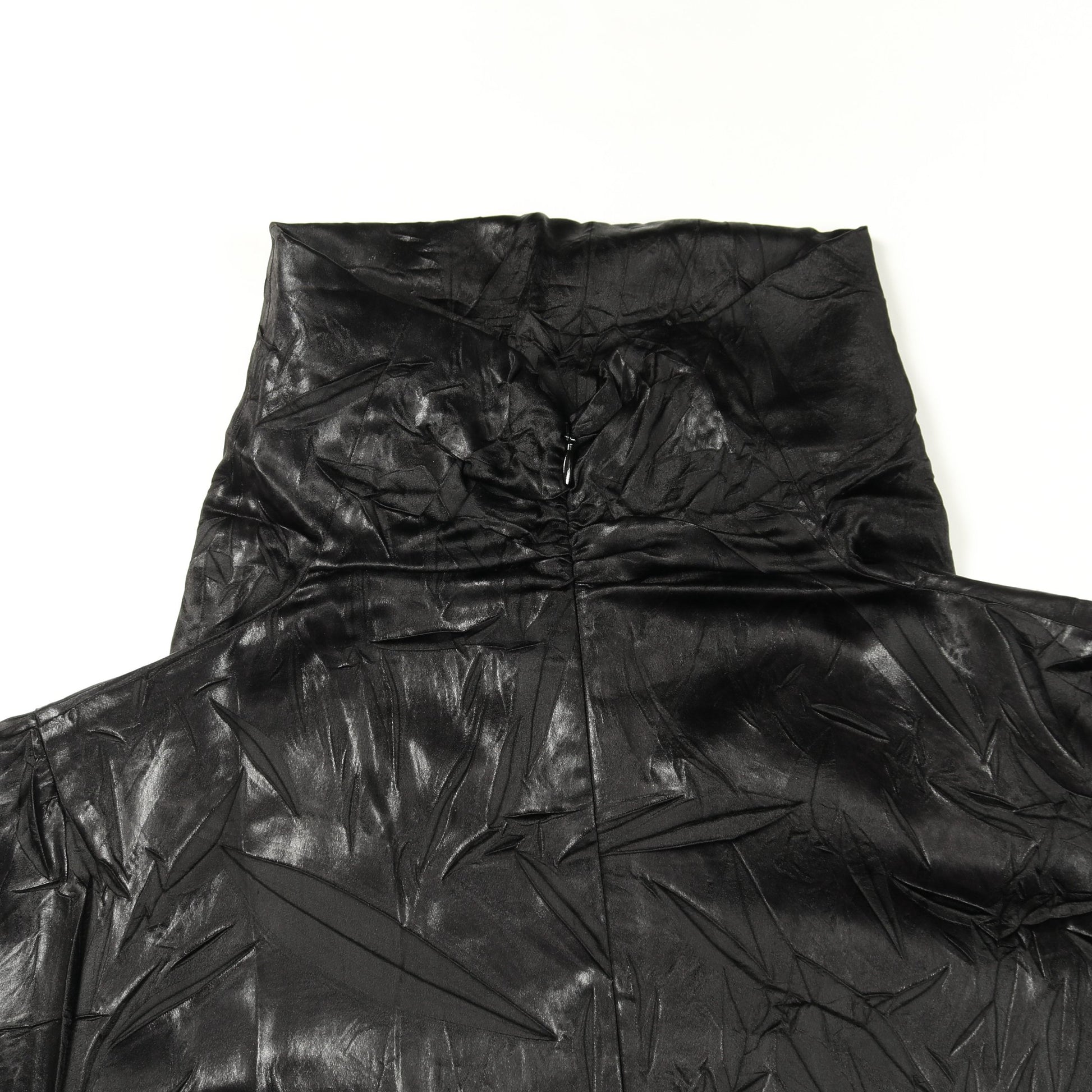 ワンピース ハイネック 長袖 レーヨン ブラック シワ加工 メゾンマルジェラ4 ワンピース Maison Margiela 4