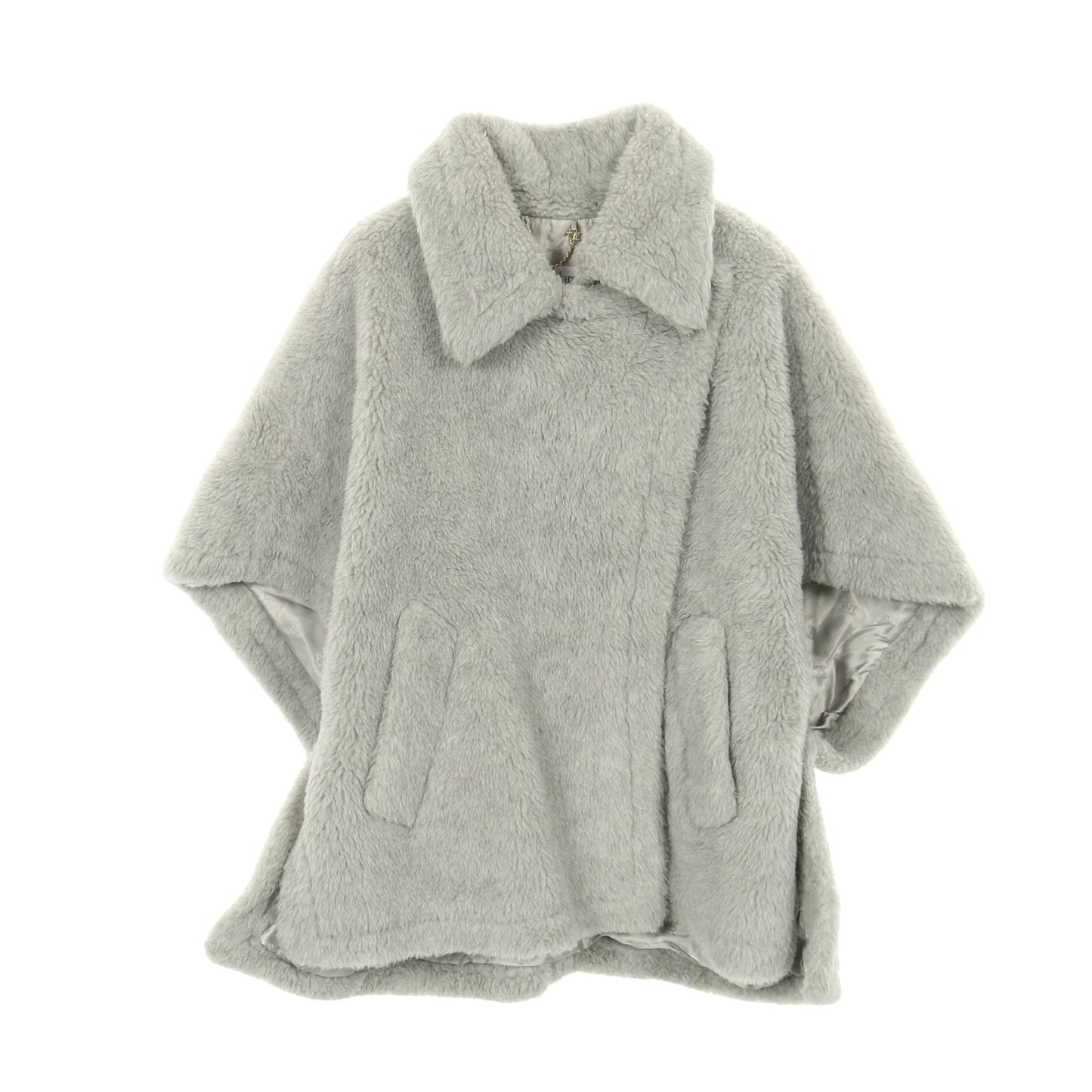 テディベア ケープ ポンチョ ウール アルパカ グレー マックスマーラ アウター Max Mara