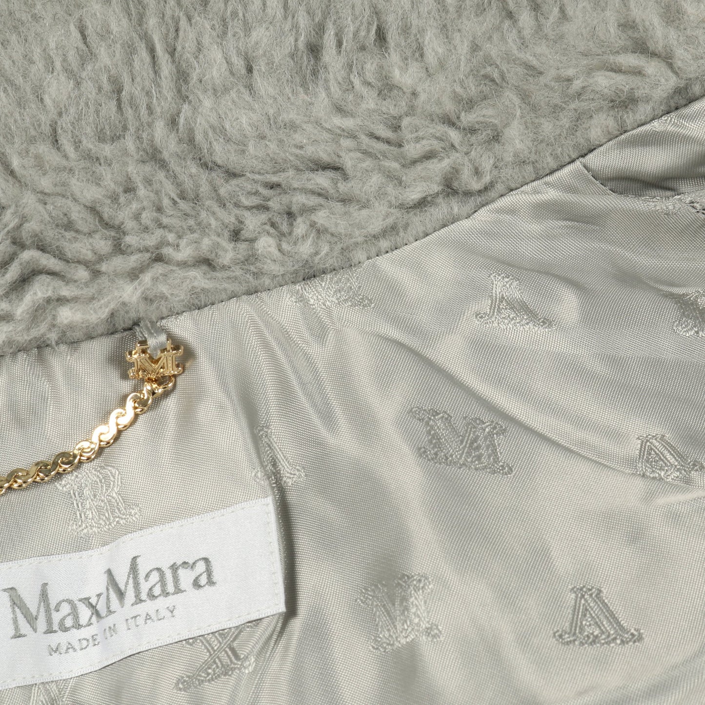 テディベア ケープ ポンチョ ウール アルパカ グレー マックスマーラ アウター Max Mara