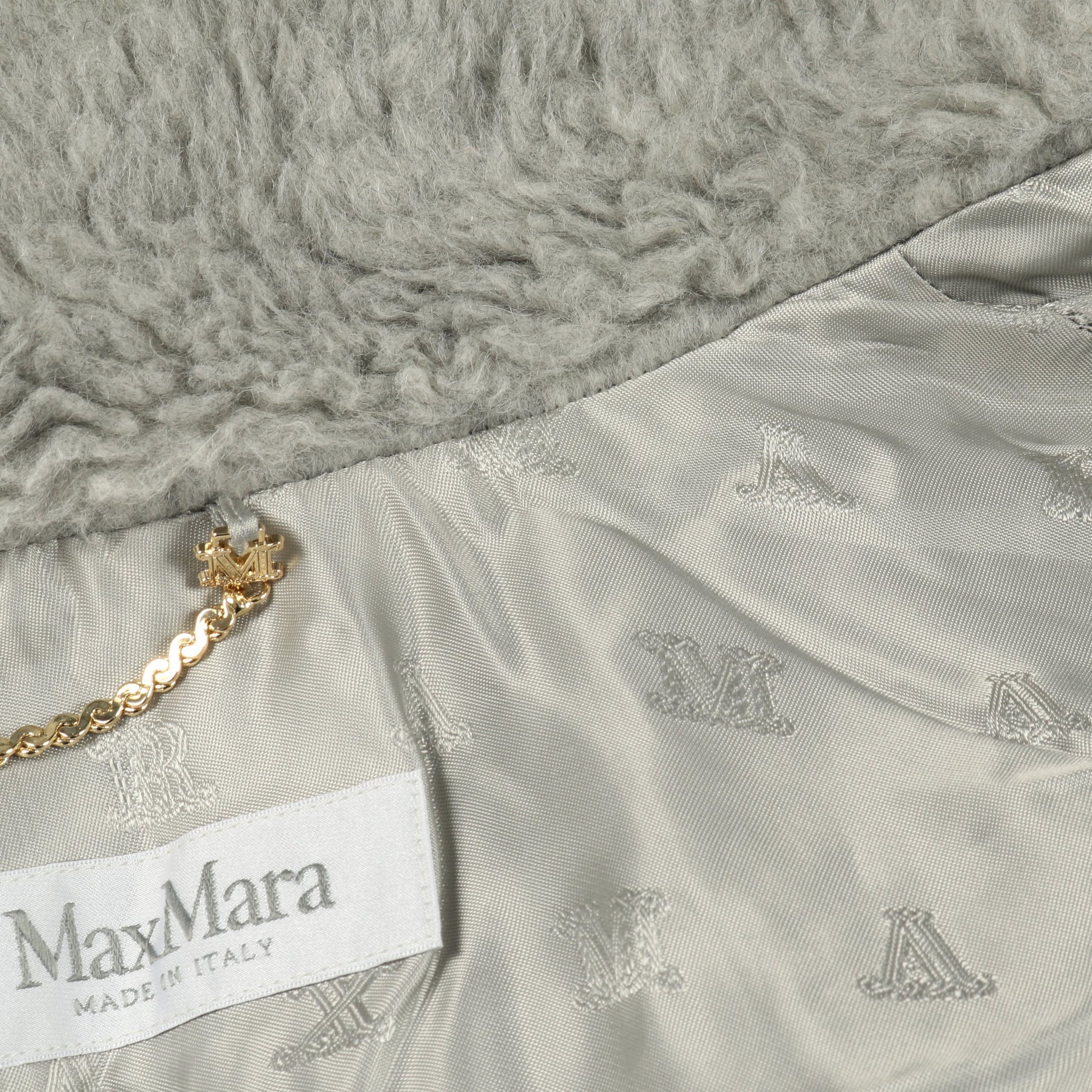 テディベア ケープ ポンチョ ウール アルパカ グレー マックスマーラ アウター Max Mara