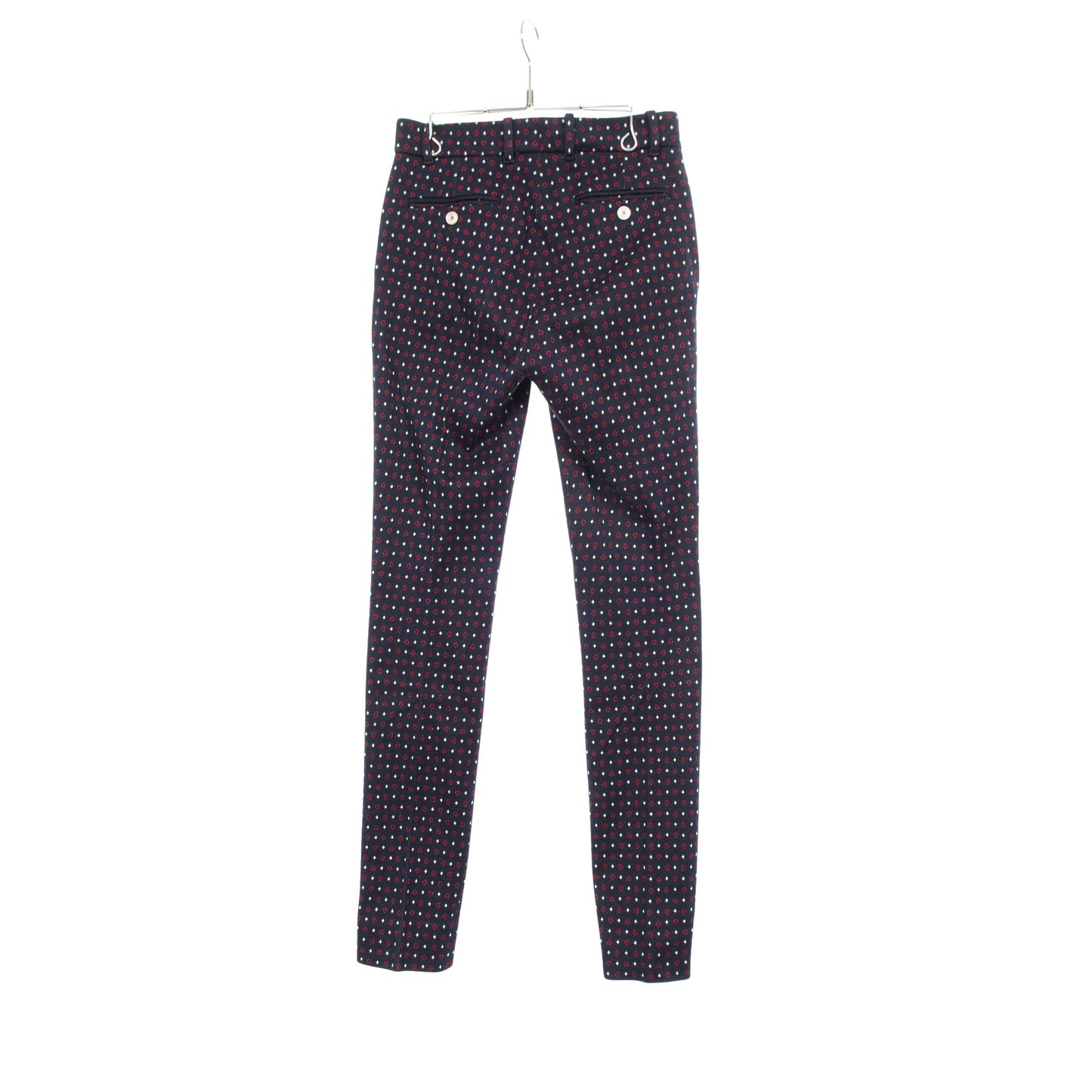 パンツ ハート柄 コットン ネイビー レッド アイボリー グッチ ボトムス GUCCI