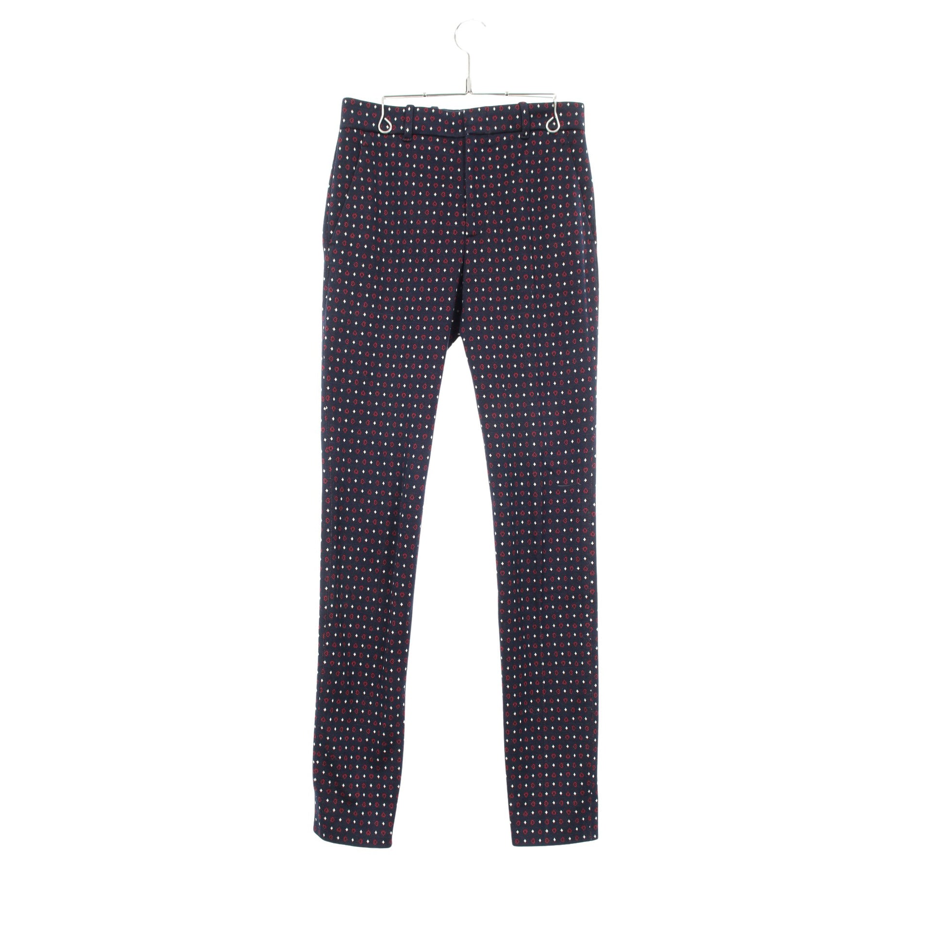 パンツ ハート柄 コットン ネイビー レッド アイボリー グッチ ボトムス GUCCI