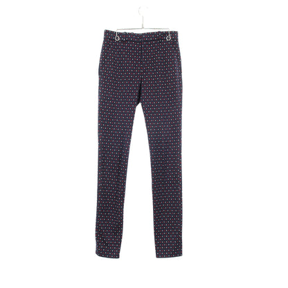 パンツ ハート柄 コットン ネイビー レッド アイボリー グッチ ボトムス GUCCI
