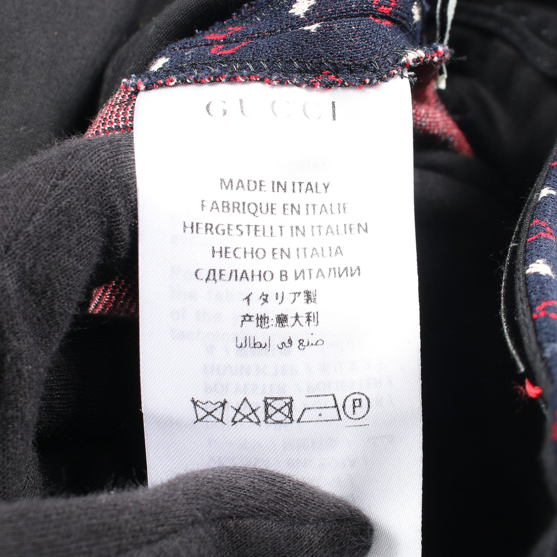 パンツ ハート柄 コットン ネイビー レッド アイボリー グッチ ボトムス GUCCI