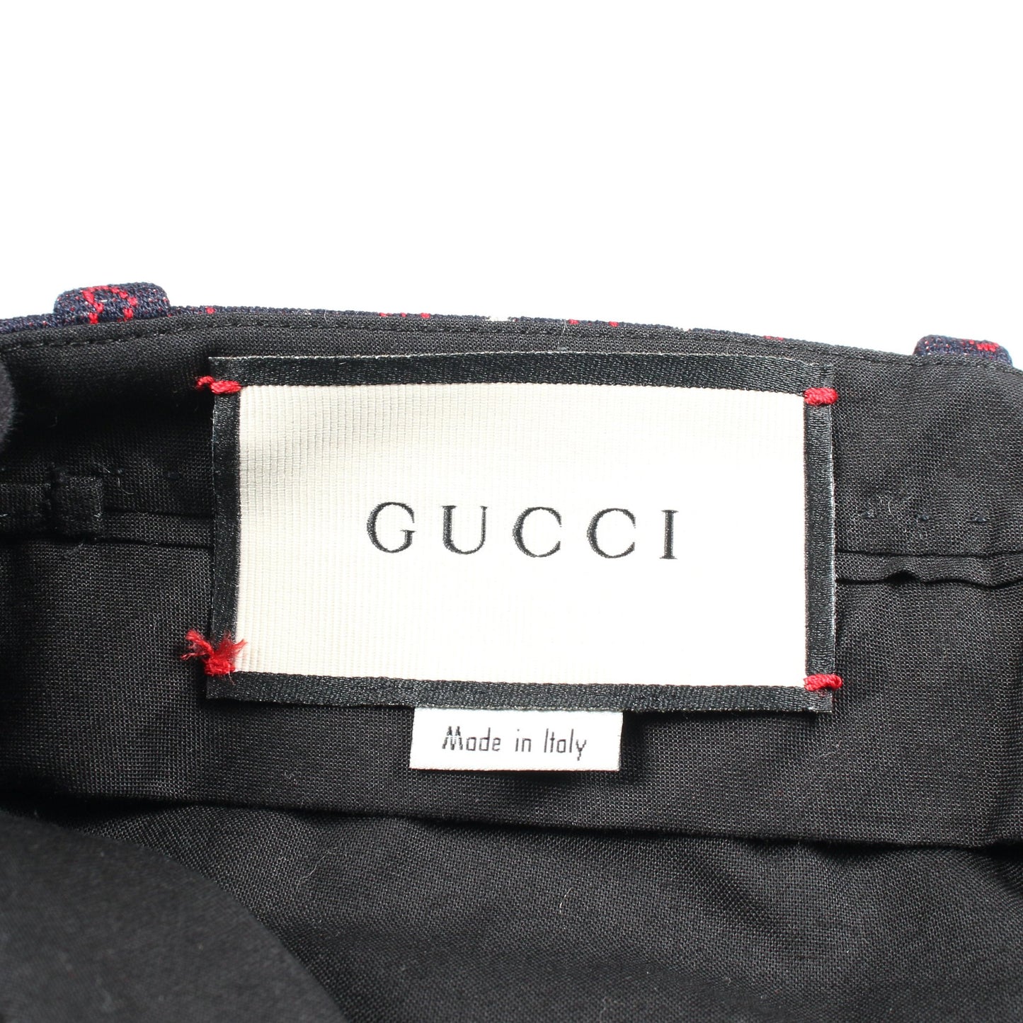 パンツ ハート柄 コットン ネイビー レッド アイボリー グッチ ボトムス GUCCI