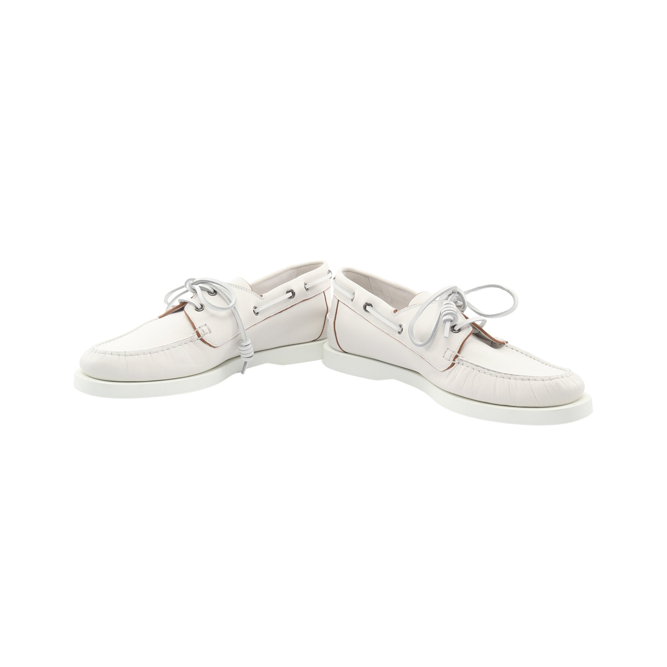 エクティーユ デッキシューズ カジュアルシューズ レザー ホワイト