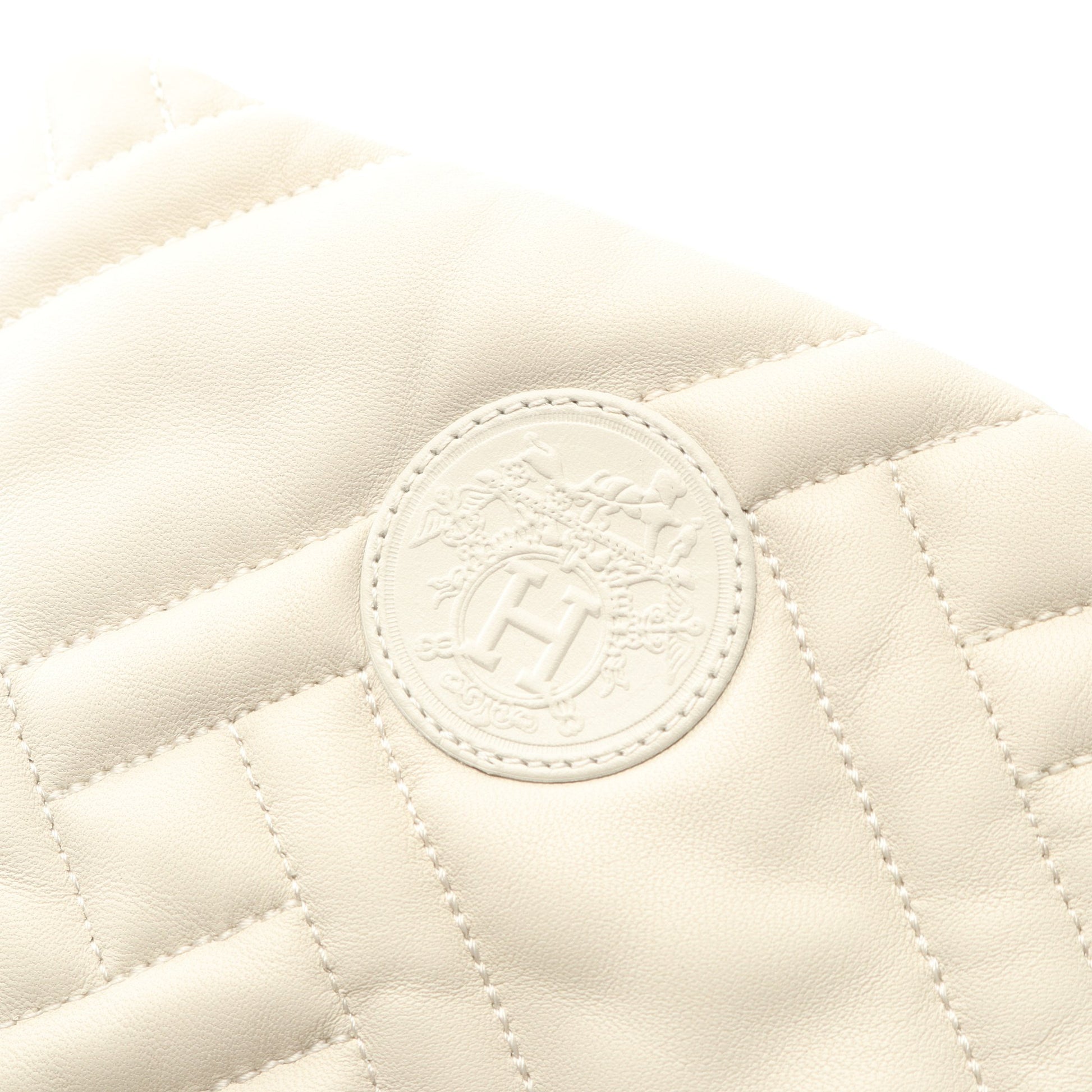 Fuji フジ キルティング ブーツ レザー オフホワイト エルメス シューズ HERMES