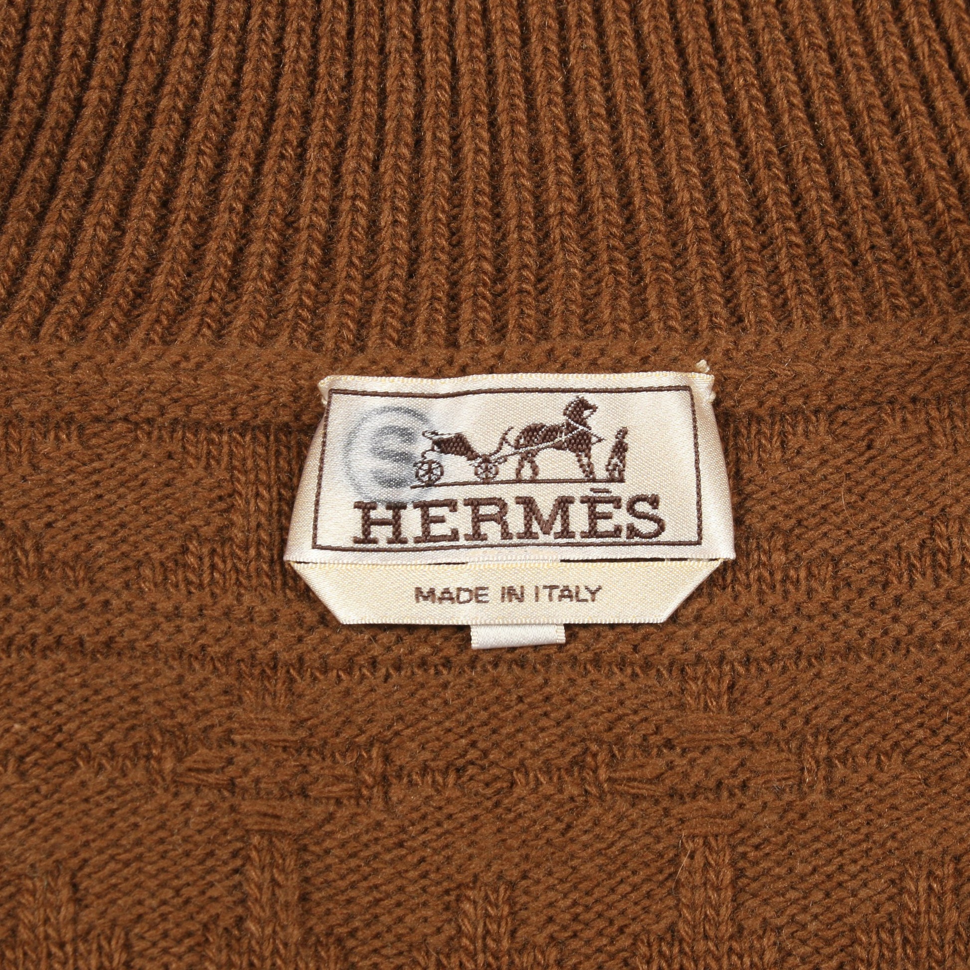 Couleur en Cours ニット タートルネック ウール カシミヤ ブラウン マルチカラー エルメス トップス HERMES