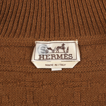Couleur en Cours ニット タートルネック ウール カシミヤ ブラウン マルチカラー エルメス トップス HERMES