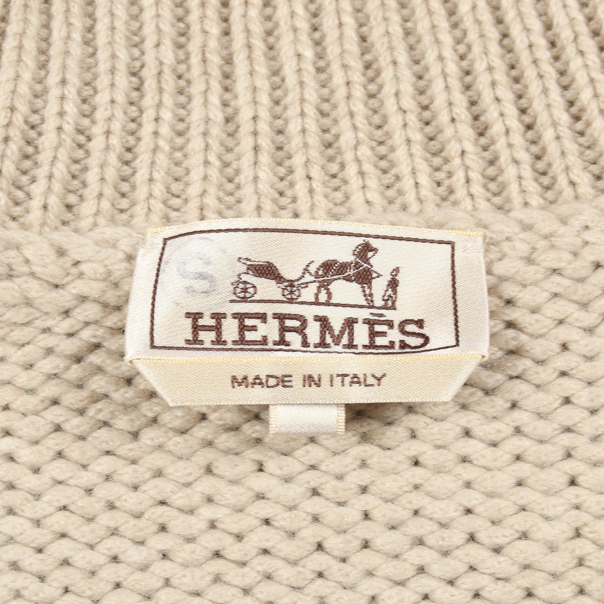 Decalcomanie ニット タートルネック カシミヤ ベージュ マルチカラー エルメス トップス HERMES