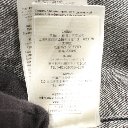 デニムシャツ デニムジャケット 半袖 コットン グレー フェンディ アウター FENDI
