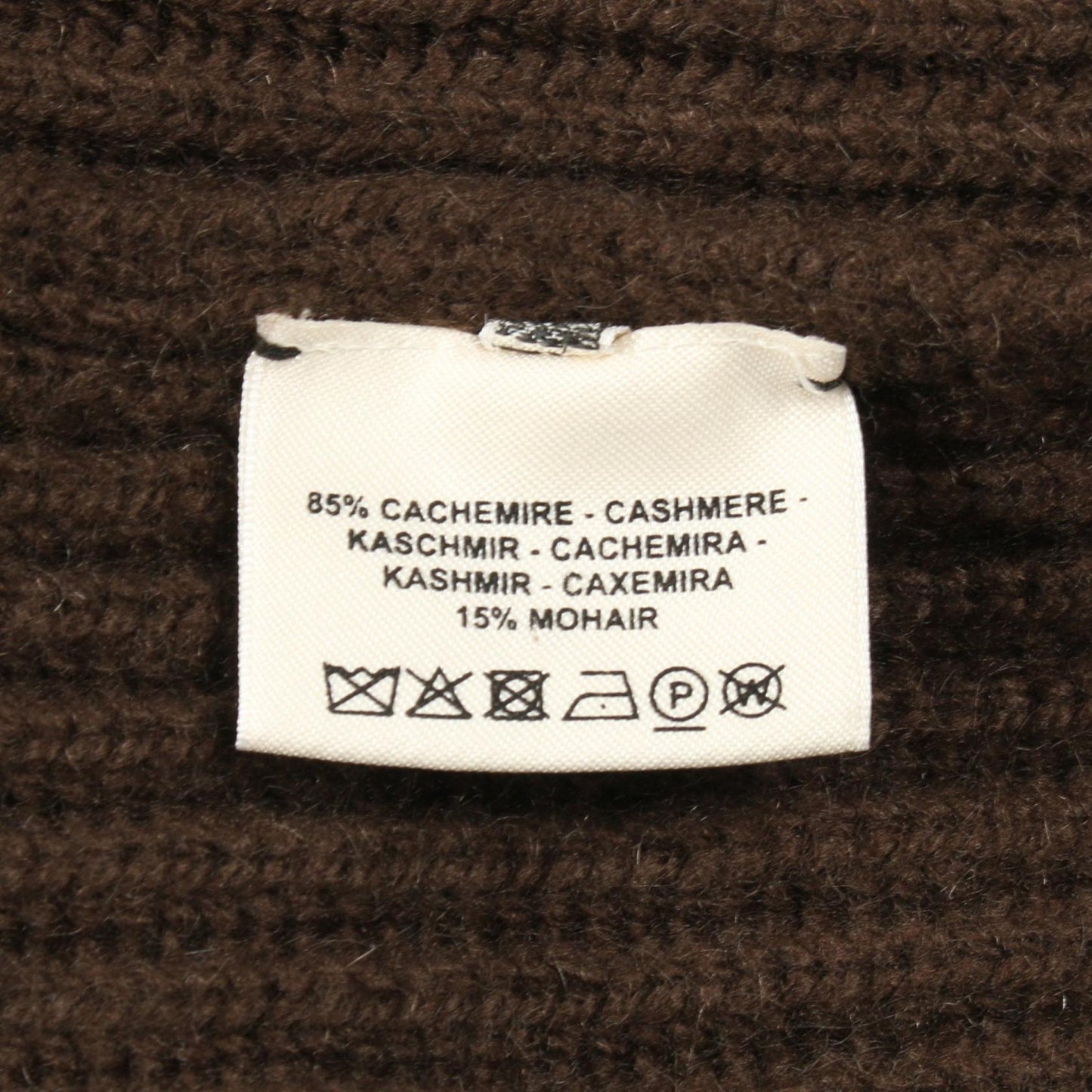 ケープ ニット ハイネック カシミヤ モヘヤ ブラウン エルメス トップス HERMES
