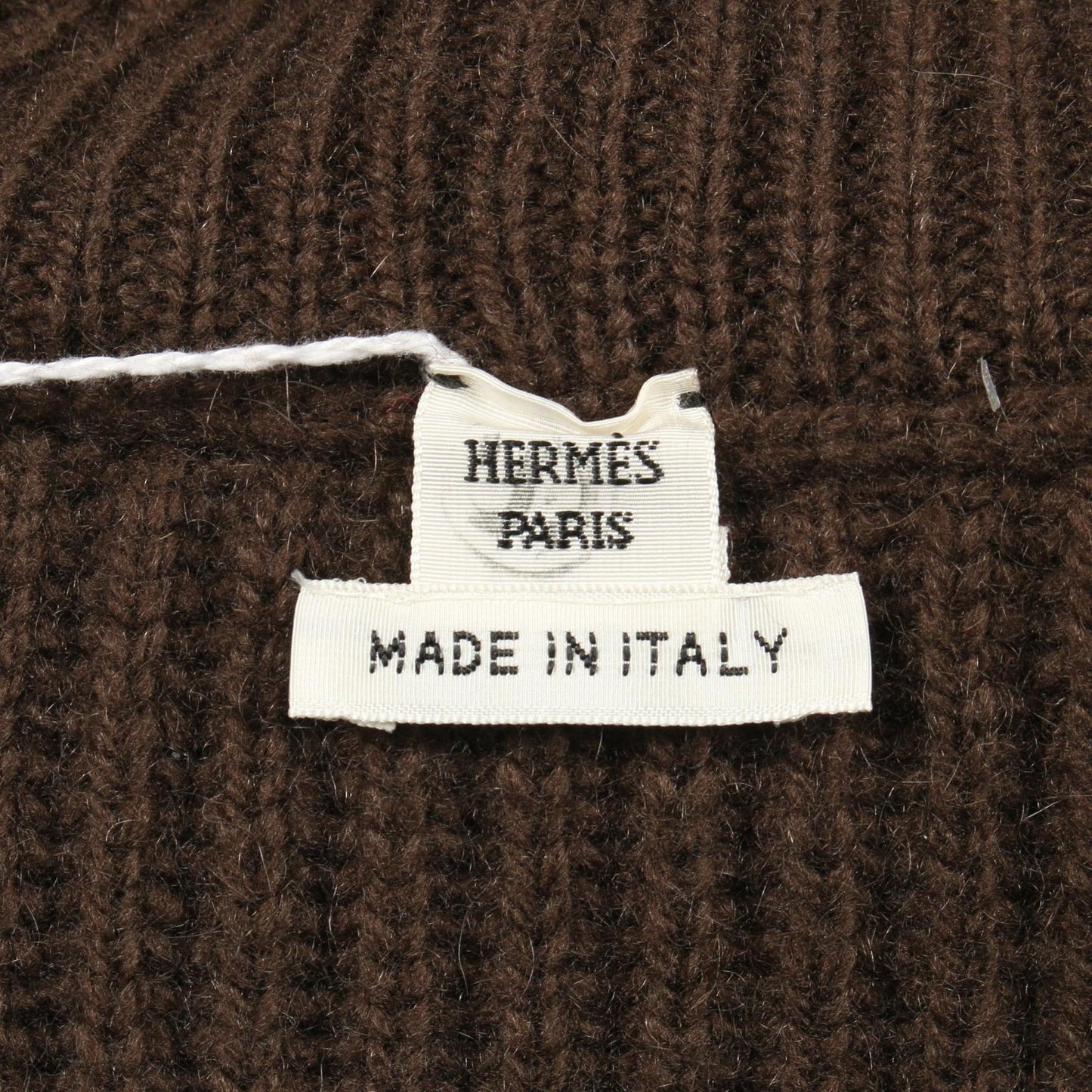 ケープ ニット ハイネック カシミヤ モヘヤ ブラウン エルメス トップス HERMES