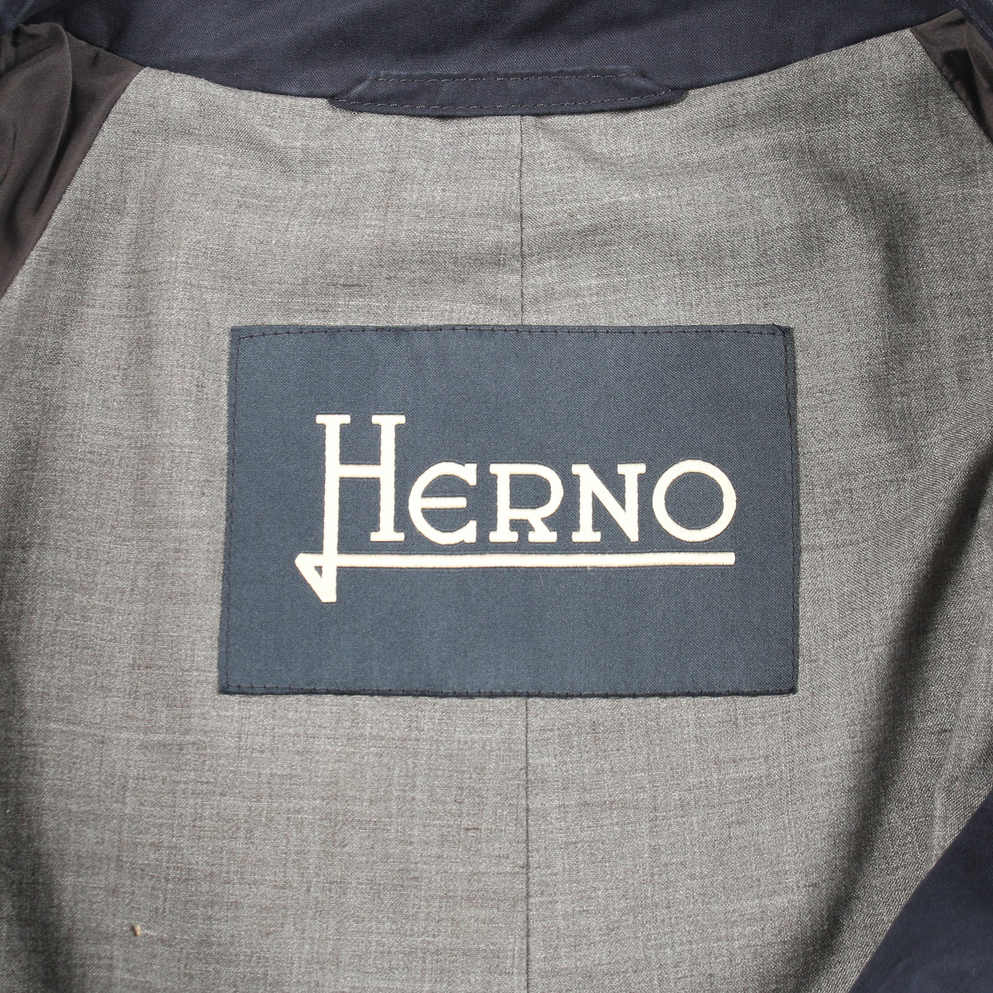 ステンカラーコート コットン ネイビー ヘルノ アウター HERNO