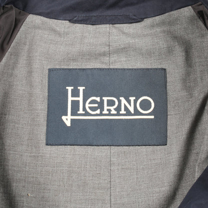 ステンカラーコート コットン ネイビー ヘルノ アウター HERNO