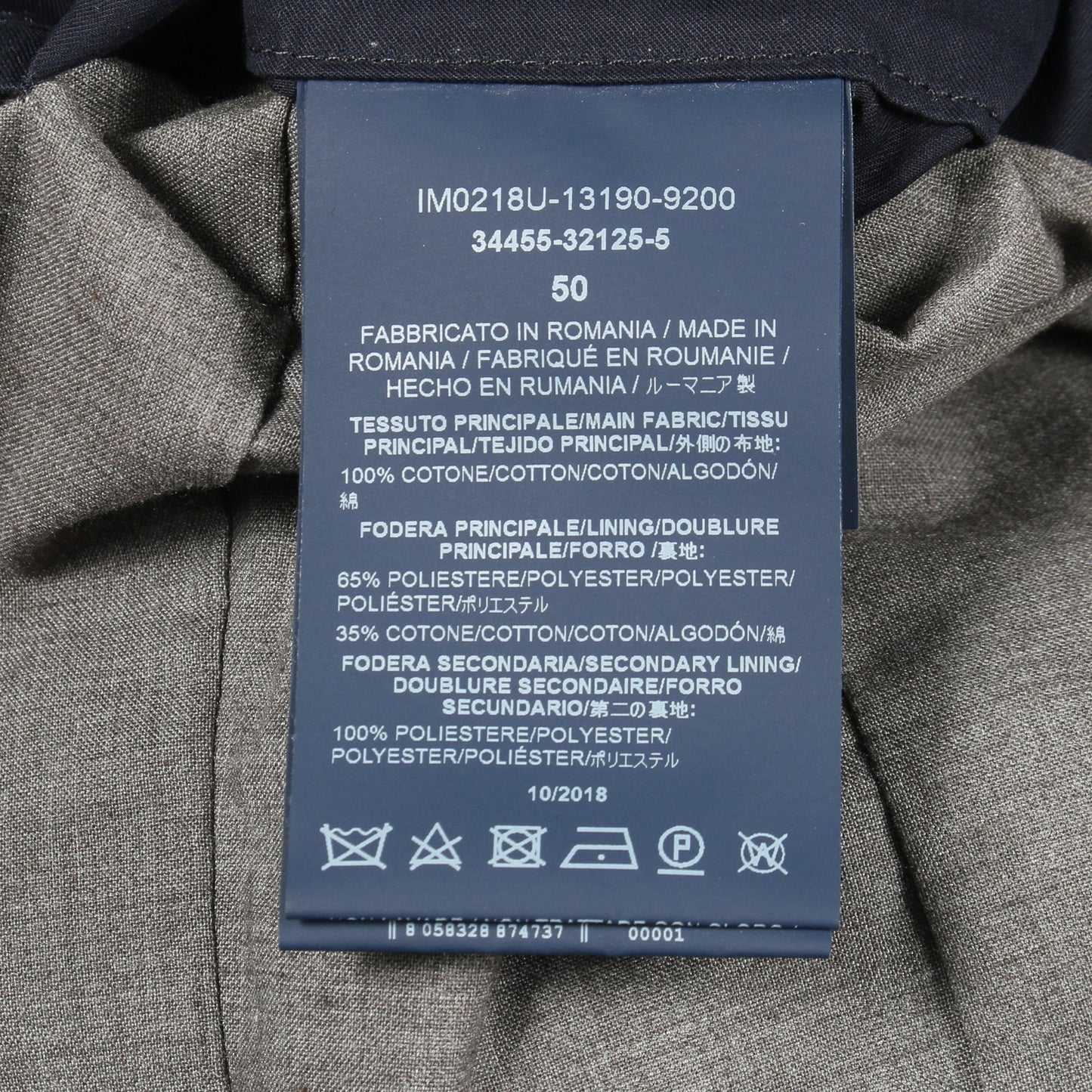 ステンカラーコート コットン ネイビー ヘルノ アウター HERNO