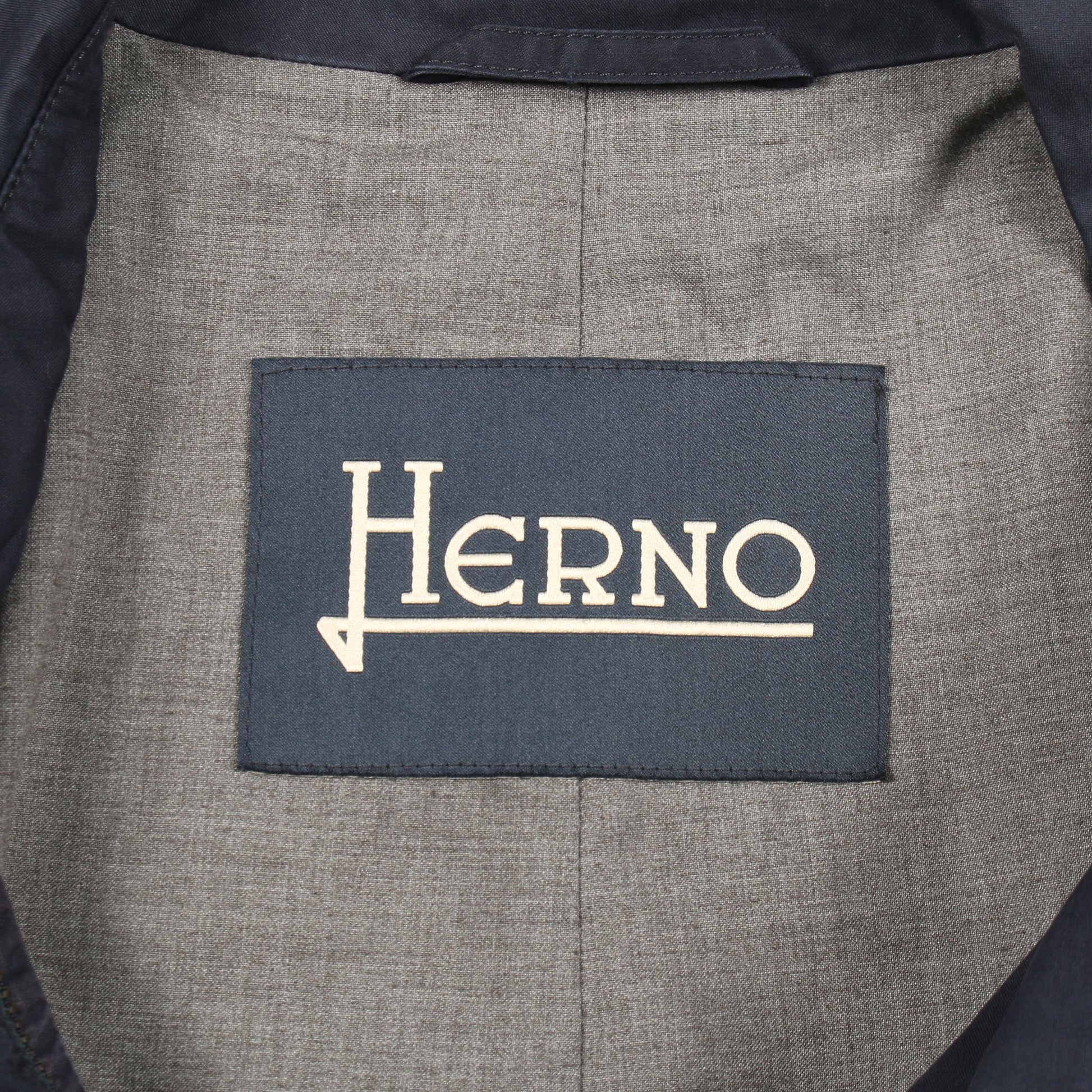 ステンカラーコート コットン ネイビー ヘルノ アウター HERNO