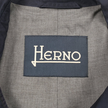 ステンカラーコート コットン ネイビー ヘルノ アウター HERNO
