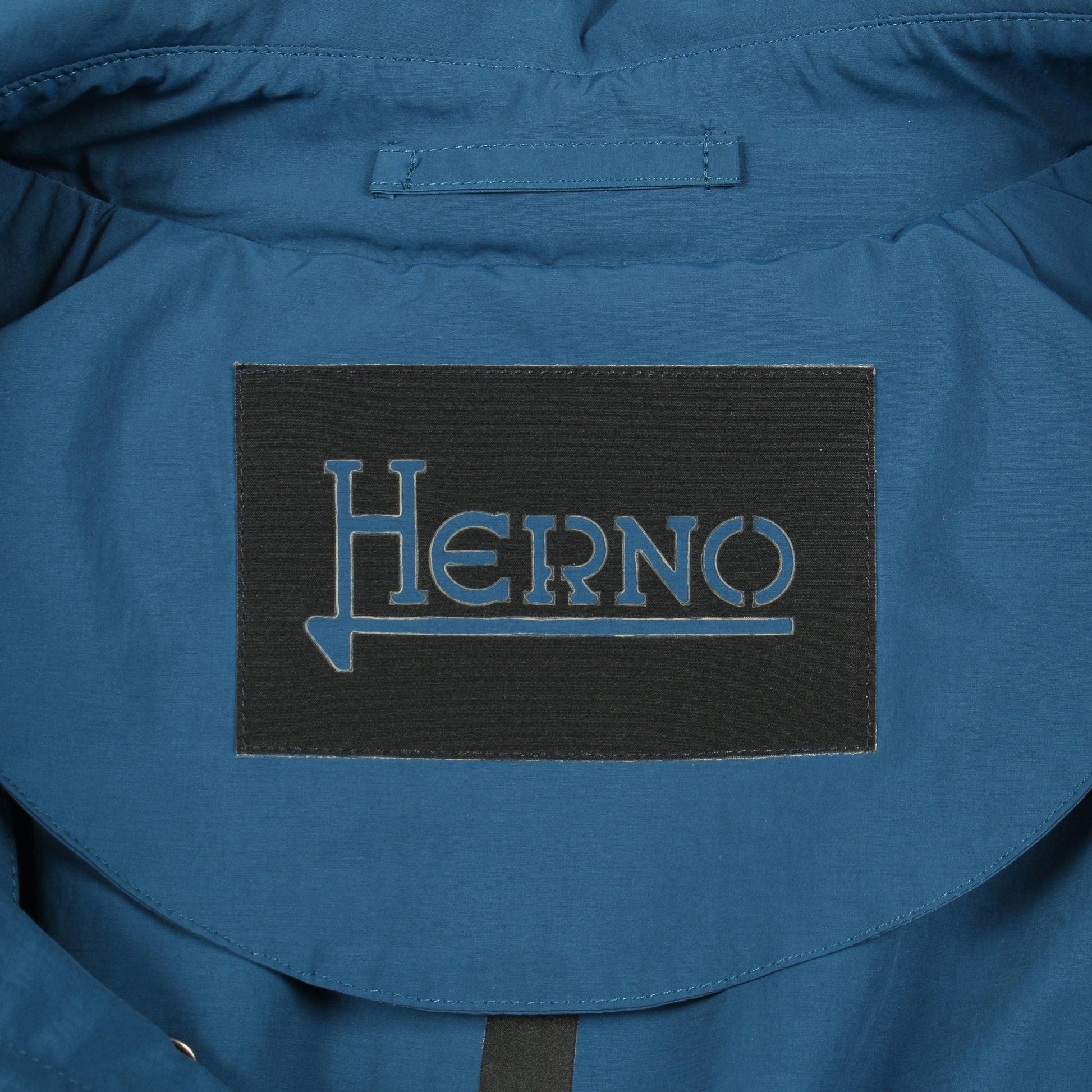 ステンカラー スプリングコート ブルー ヘルノ アウター HERNO