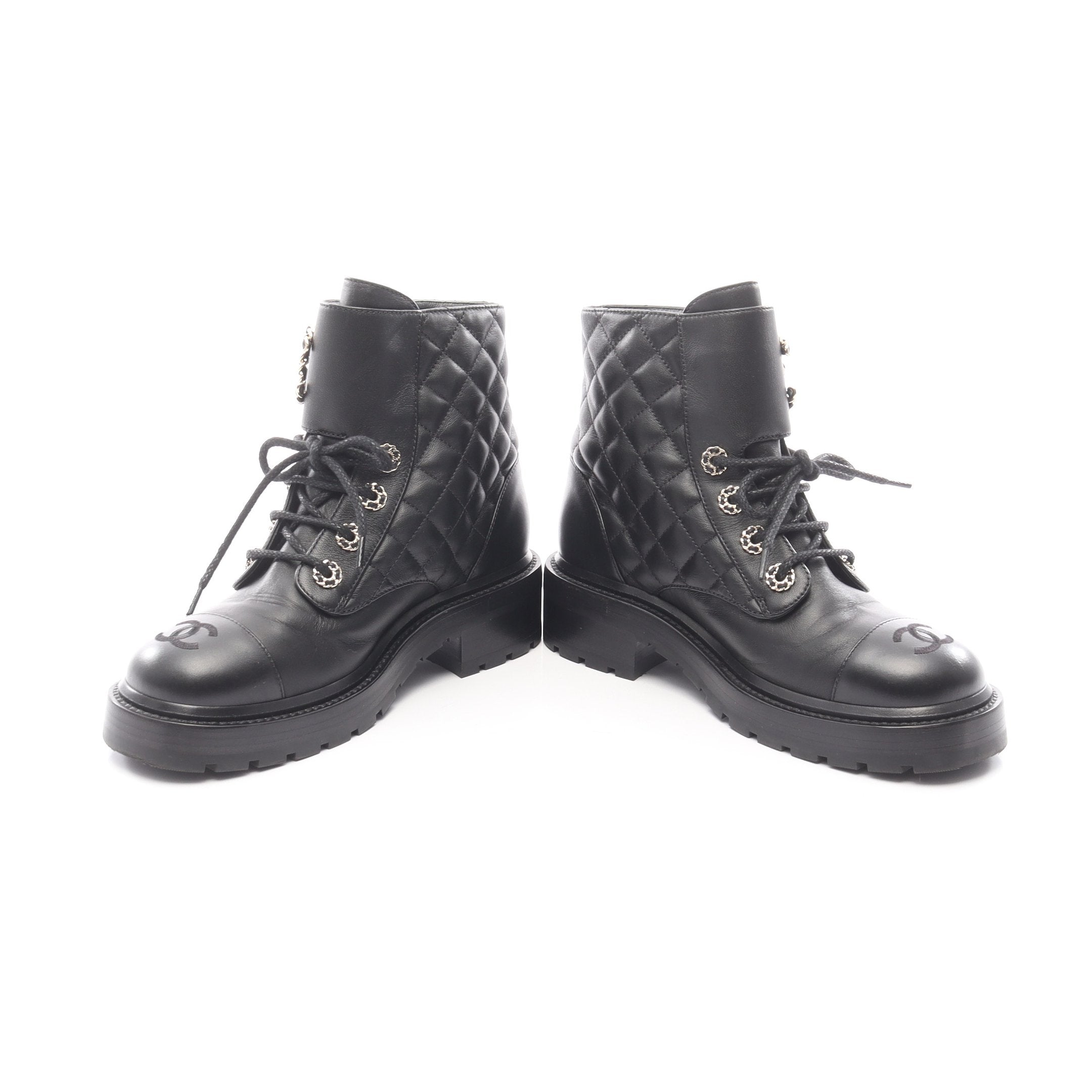 CHANEL シャネル　サイドゴアブーツ　ブラック　ココマーク　マトラッセ CHANEL（シャネル） ココマーク サイドゴアブーツ アンクルブーツ