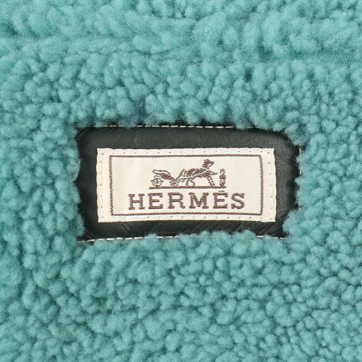 セリエボタン ムートンコート ムートン ダークグレー ライトブルー エルメス アウター HERMES