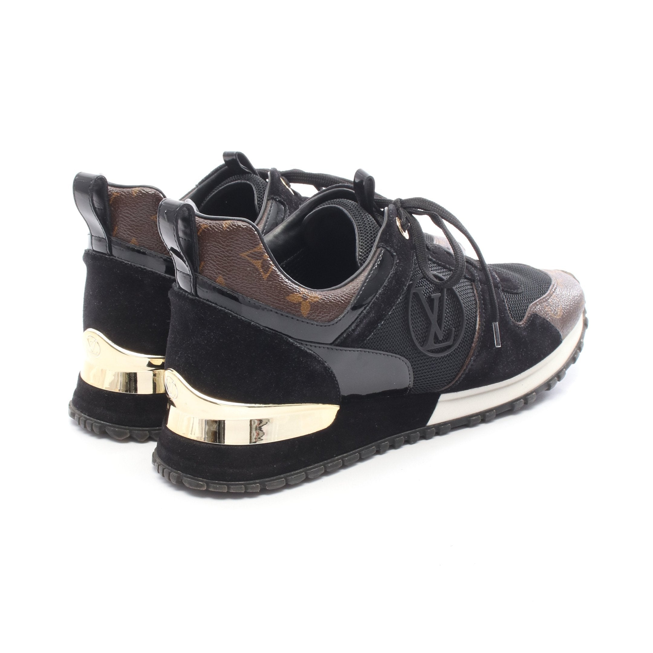 ランアウェイライン スニーカー PVC スエード エナメルレザー ブラウン