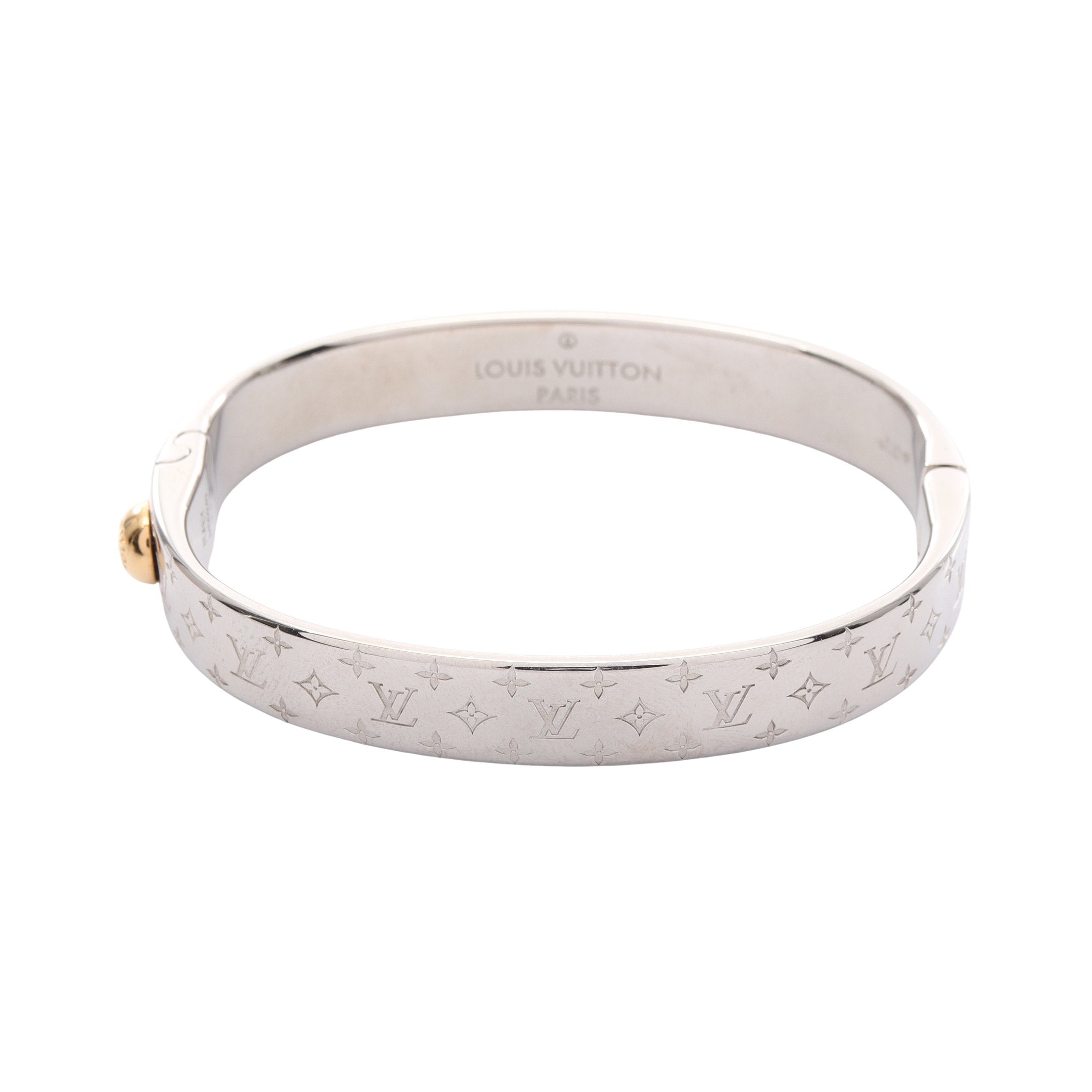 カフ ナノグラム バングル GP シルバー ゴールド ルイヴィトン – RECLO