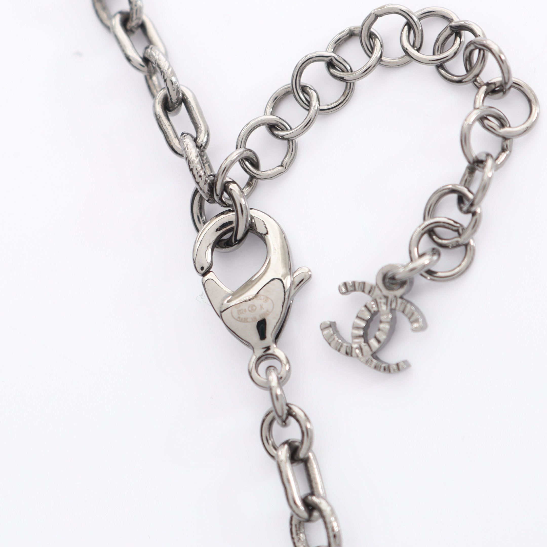 カメリア ココマーク ネックレス フェイクパール ラインストーン