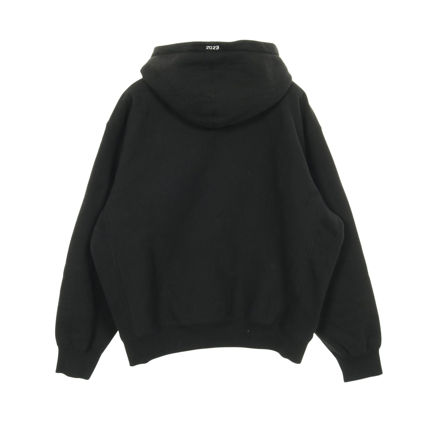 プルオーバーパーカー ロゴワッペン コットン ブラック 裏起毛 シュプリーム トップス Supreme
