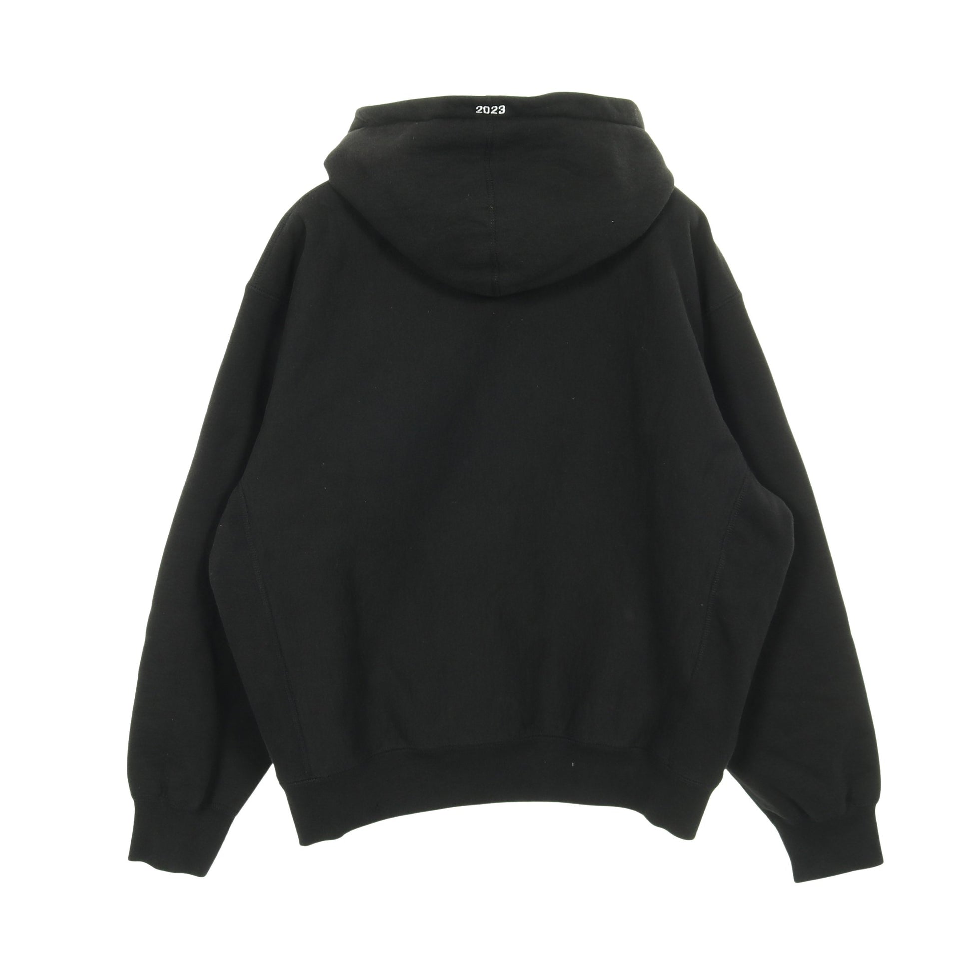 プルオーバーパーカー ロゴワッペン コットン ブラック 裏起毛 シュプリーム トップス Supreme