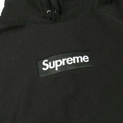 プルオーバーパーカー ロゴワッペン コットン ブラック 裏起毛 シュプリーム トップス Supreme
