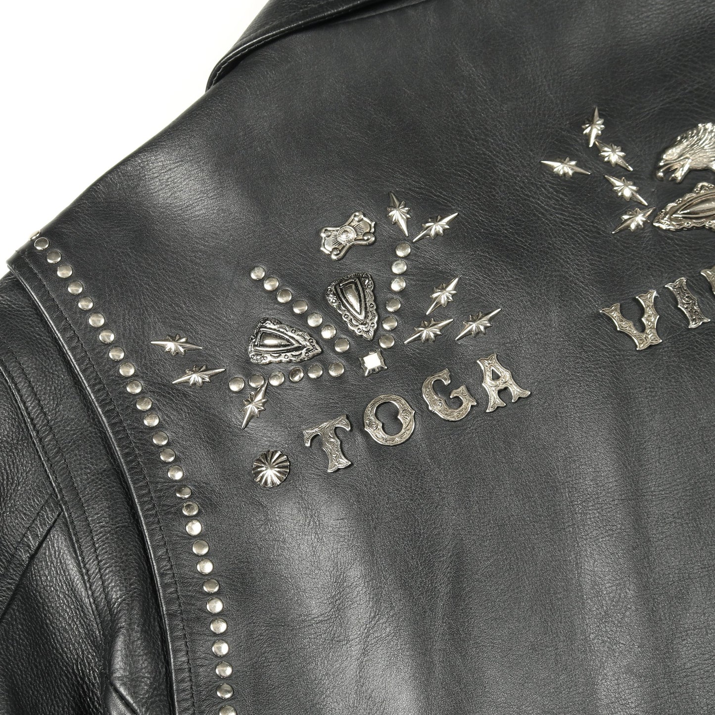 レザージャケット ライダースジャケット レザー ブラック スタッズ トーガビリリース アウター TOGA VIRILIS