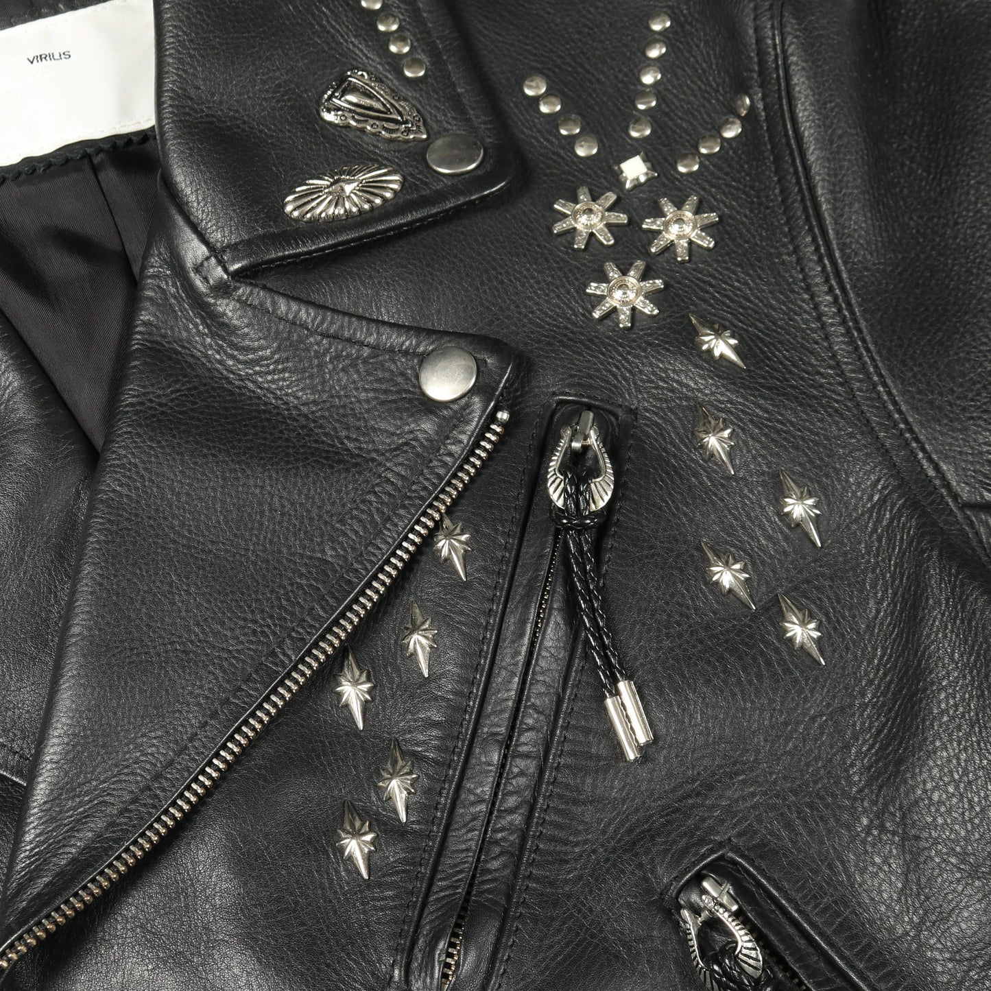 レザージャケット ライダースジャケット レザー ブラック スタッズ トーガビリリース アウター TOGA VIRILIS