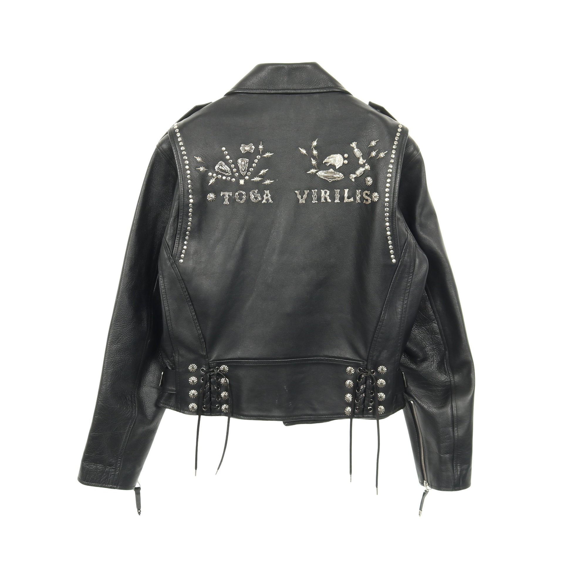 レザージャケット ライダースジャケット レザー ブラック スタッズ トーガビリリース アウター TOGA VIRILIS