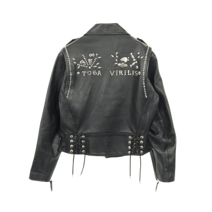 レザージャケット ライダースジャケット レザー ブラック スタッズ トーガビリリース アウター TOGA VIRILIS