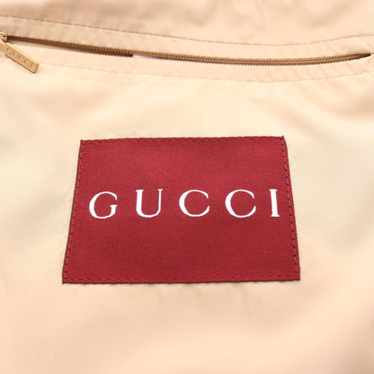GGプリント フーデッド ジャケット マウンテンパーカー ベージュ イエロー グッチ アウター GUCCI