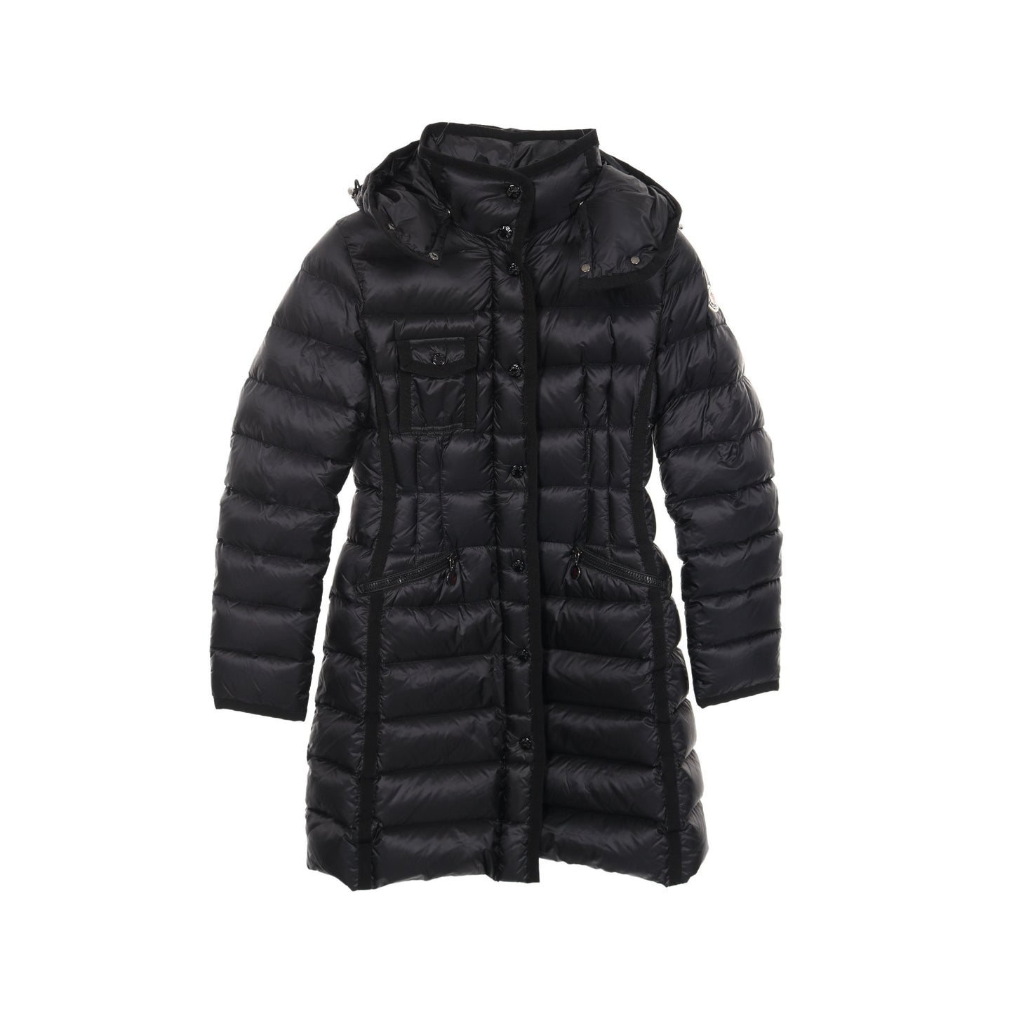 HERMINE ダウンコート ナイロン ブラック モンクレール アウター MONCLER