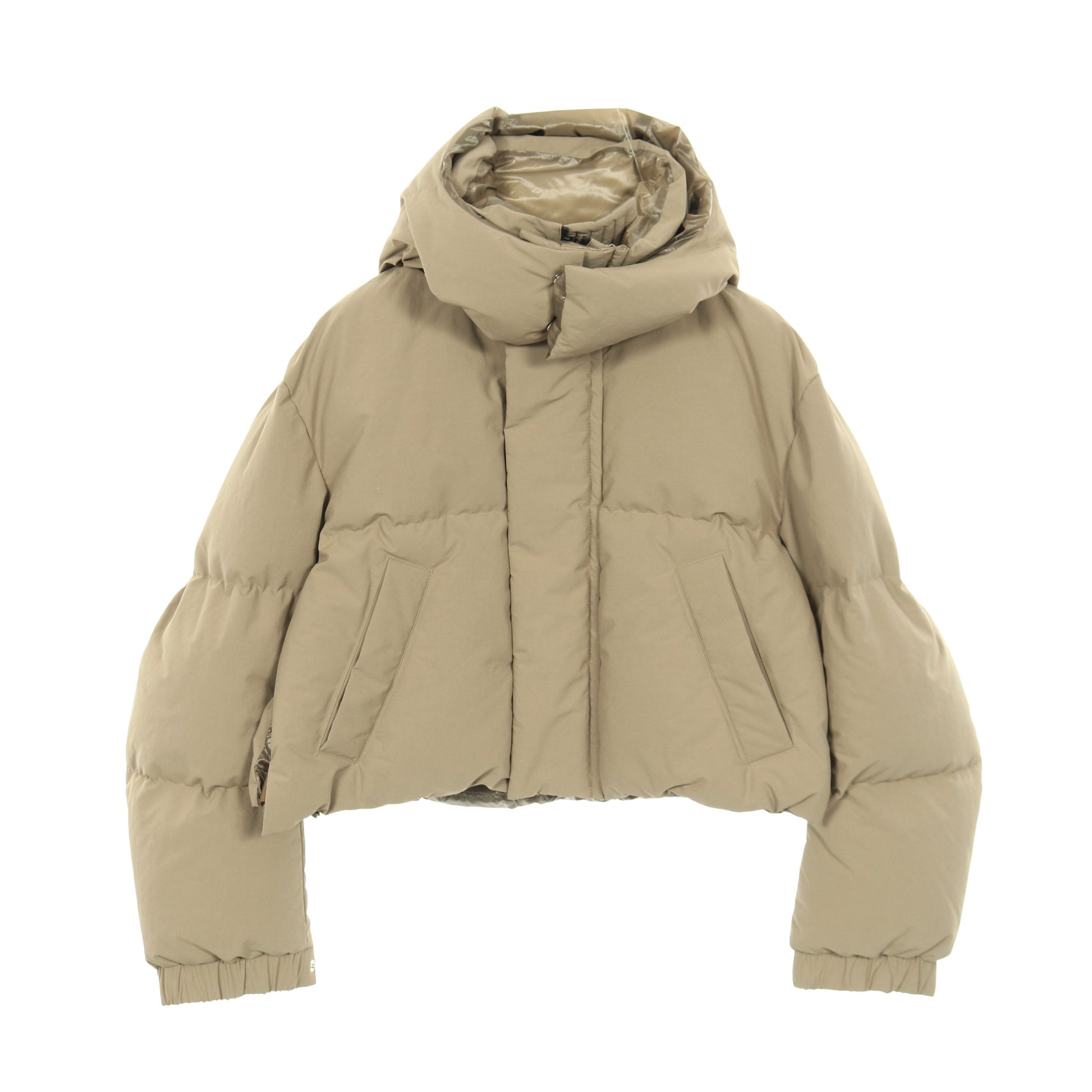 Matte Taffeta Padded Blouson パデッドフーデッド ダウンジャケット カーキベージュ サカイ アウター sacai