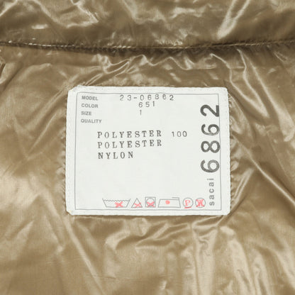 Matte Taffeta Padded Blouson パデッドフーデッド ダウンジャケット カーキベージュ サカイ アウター sacai