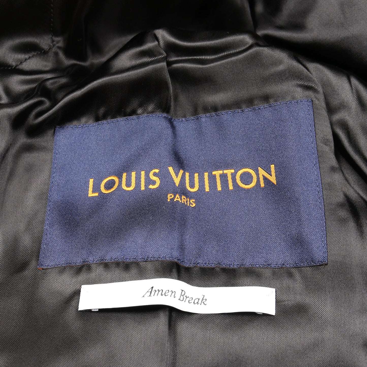 エンブロイダリー バーシティ スタジアム ジャケット ウール レザー イエロー ブラック ルイヴィトン アウター LOUIS VUITTON
